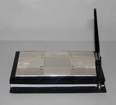 Pierre Cardin Vintage Address and Notebook Desk Set with Sterling Silver Cover