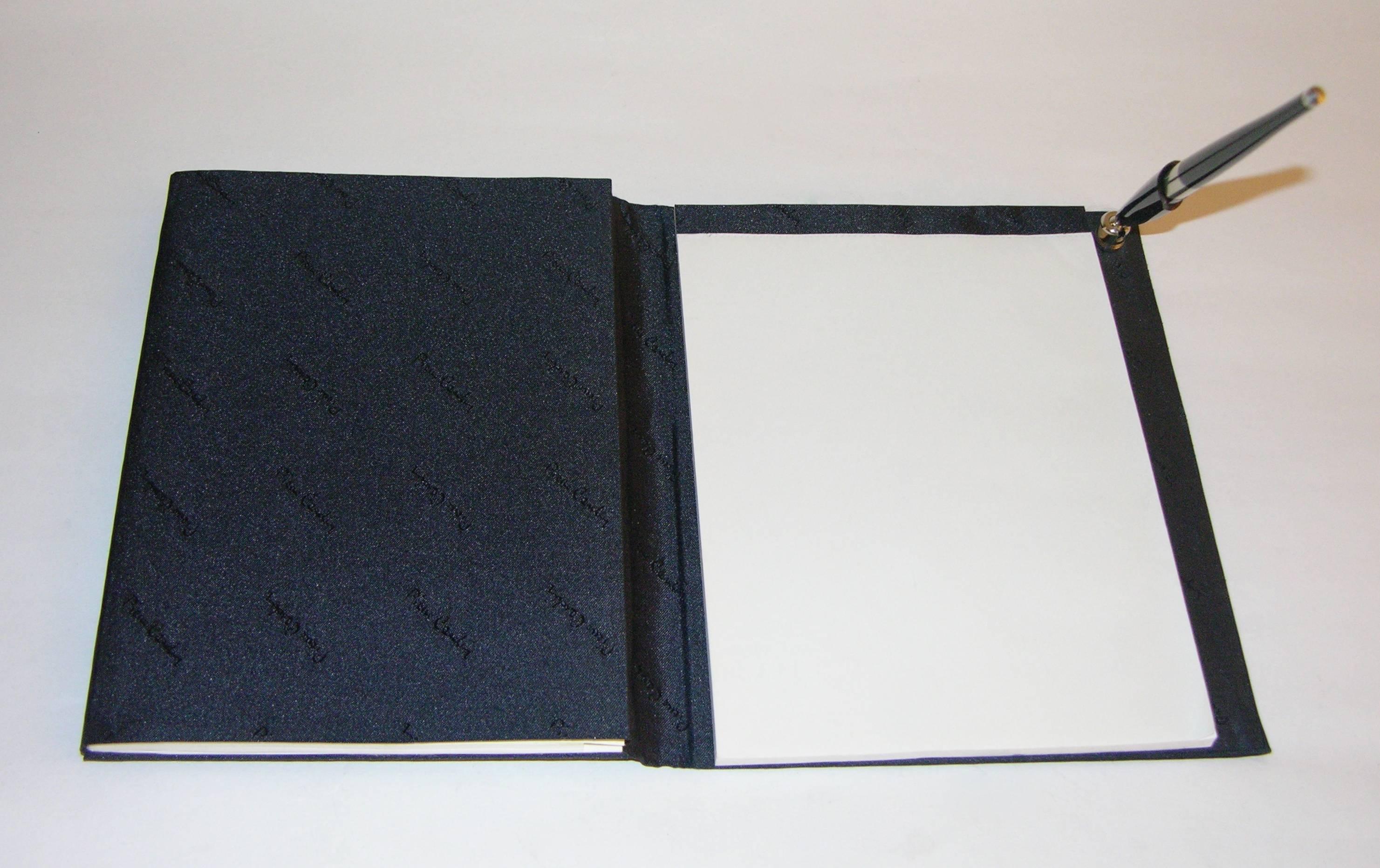 Hand-Crafted Pierre Cardin Vintage Address and Notebook Desk Set with Sterling Silver Cover