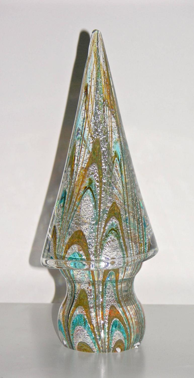 Vintage Italian Murano Glass Christmas Tree Sculptures by Formia at 1stdibs