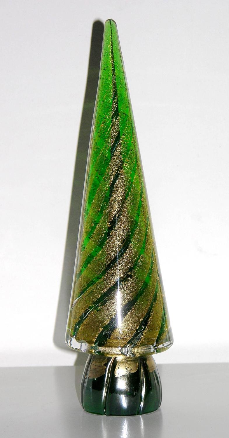 Vintage Italian Murano Glass Christmas Tree Sculptures by Formia at 1stdibs