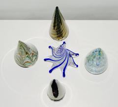 Vintage Italian Murano Glass Christmas Tree Sculptures by Formia