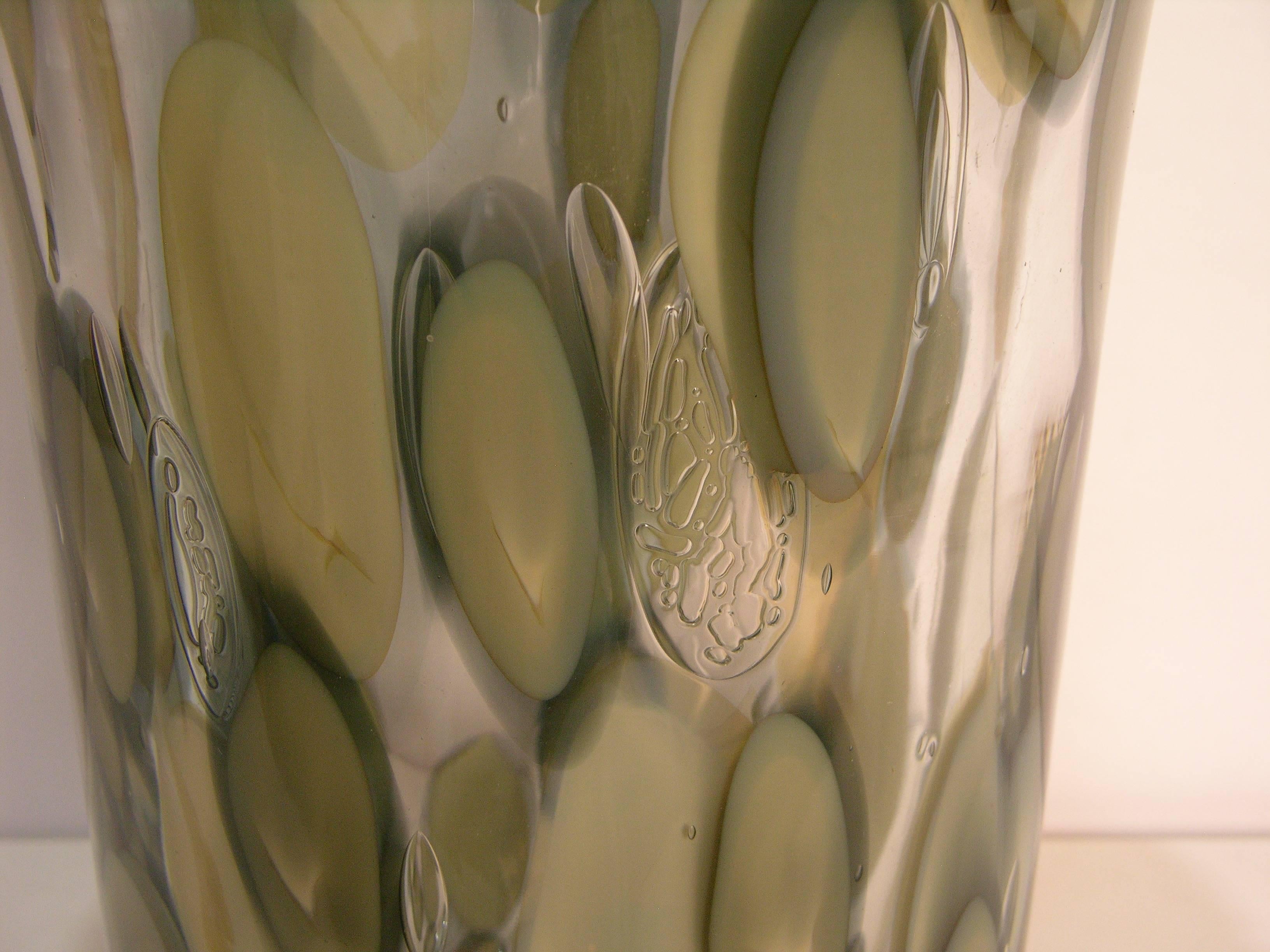 20th Century Pino Signoretto Maculato Murano Glass Vase