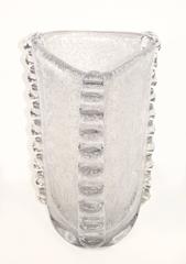 Barovier 1940s Italian Triangular Clear Murano Glass Vase