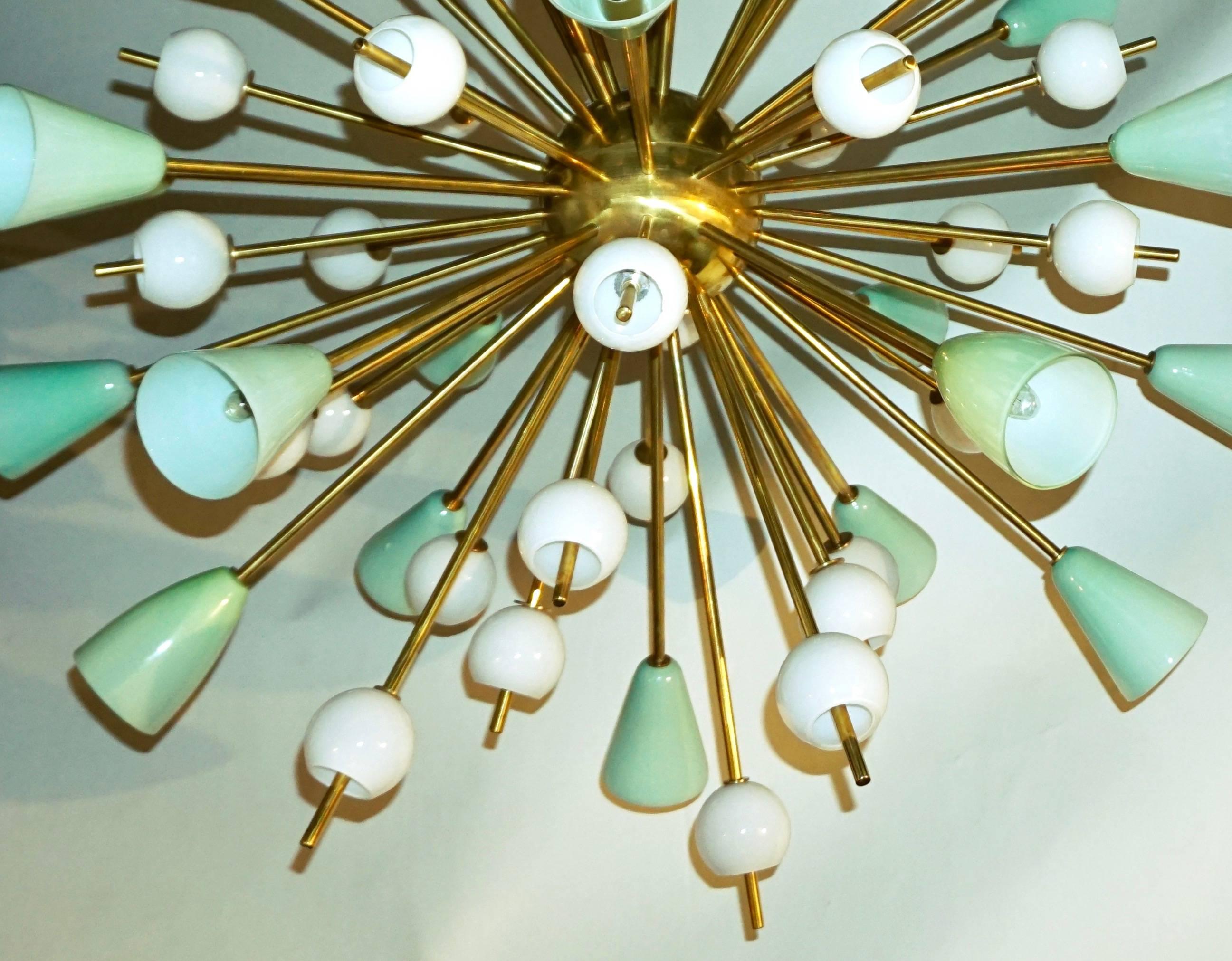 mint green chandelier