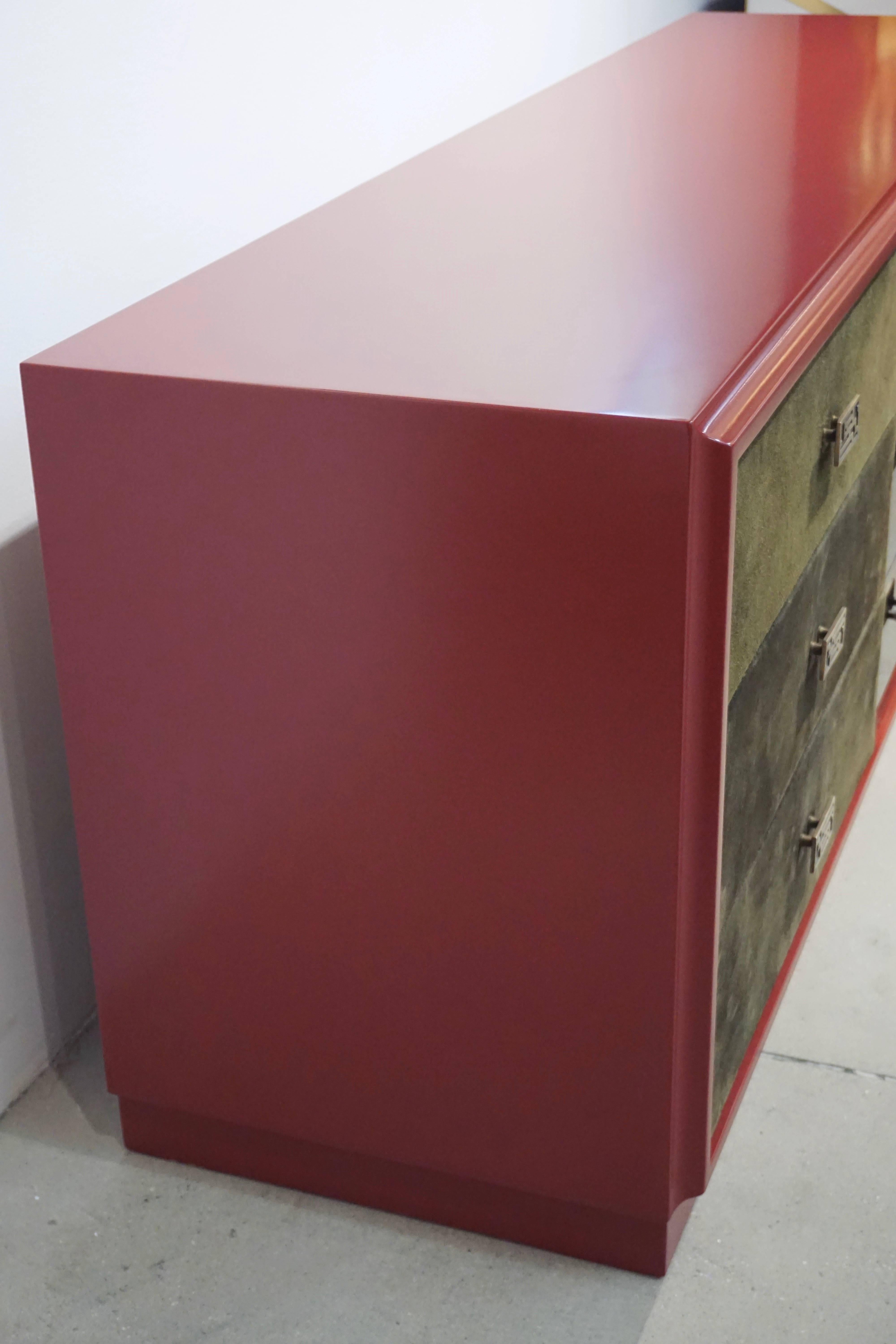 maroon dresser