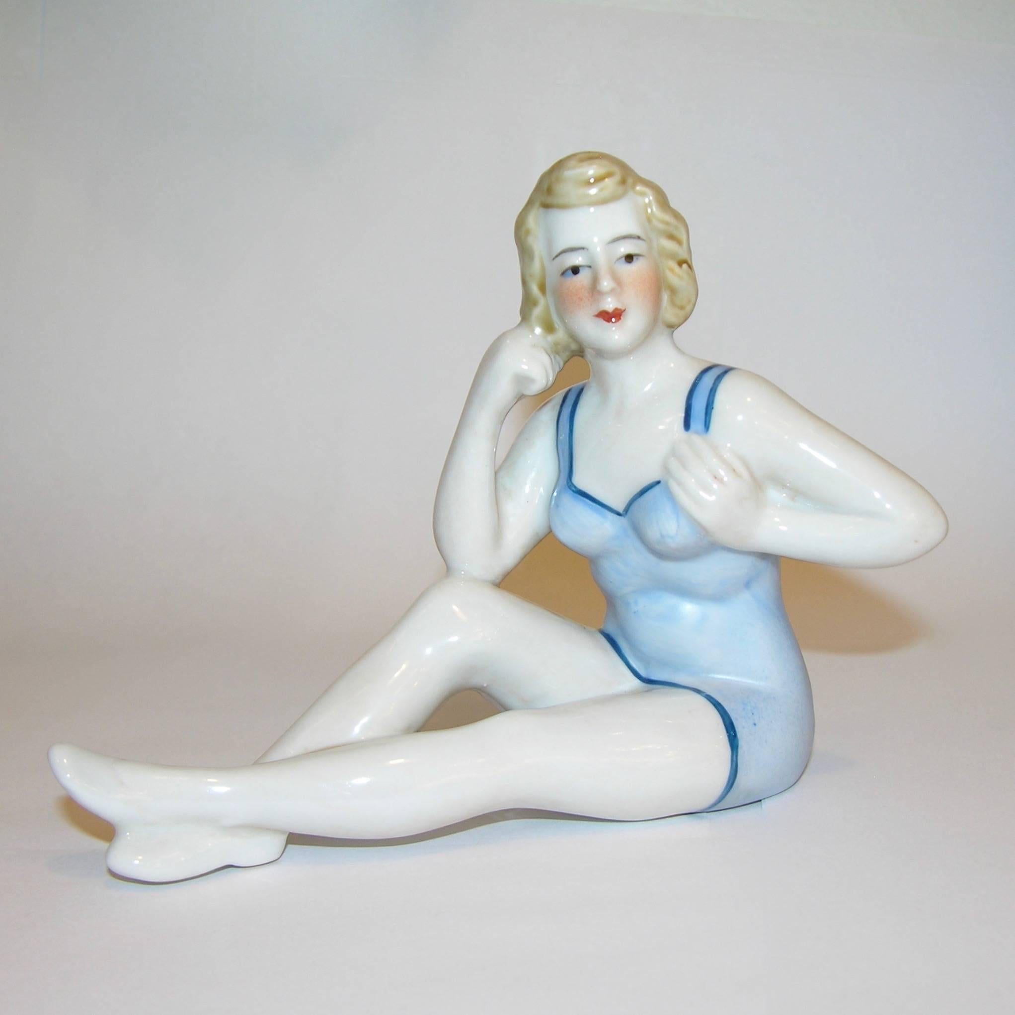 art deco bathing beauty figurines