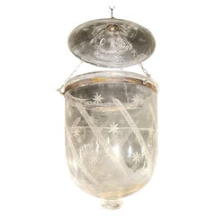 Vintage 1940's Italian Etched Glass Lantern