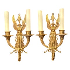 1930 French Empire Style Sconces 2 Lights