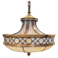Caldwell leaded glass light fixture