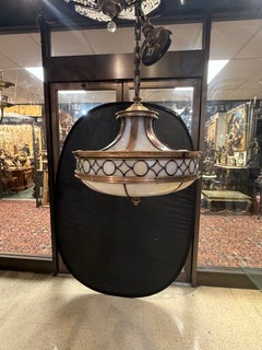 Caldwell leaded glass light fixture