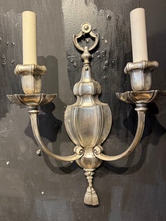 1900 Caldwell Silver Plated Sconces 2 Lights