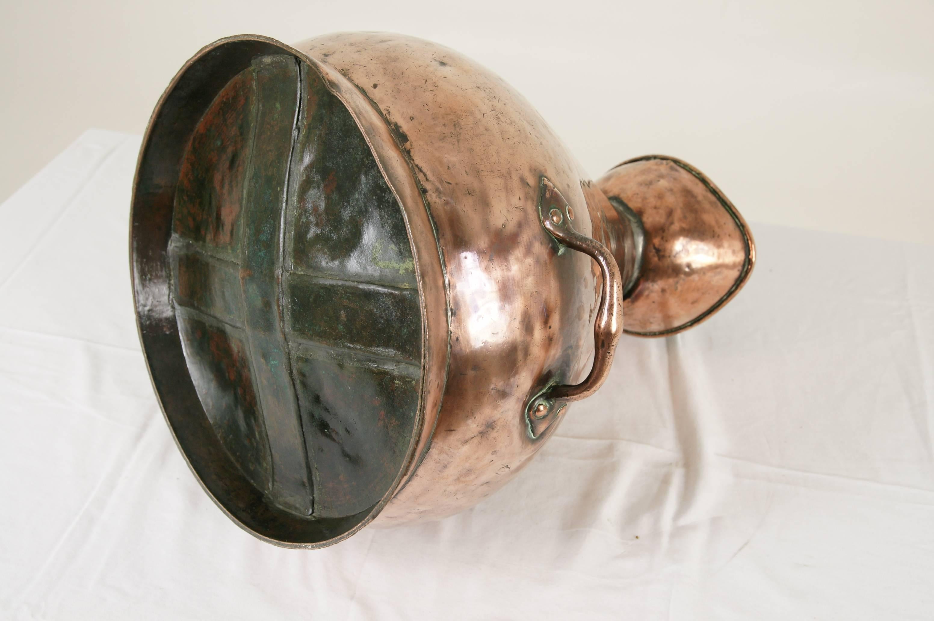 B202 Large Antique Scottish Four Gallon Haystack Copper Weights and Measures Jug 2