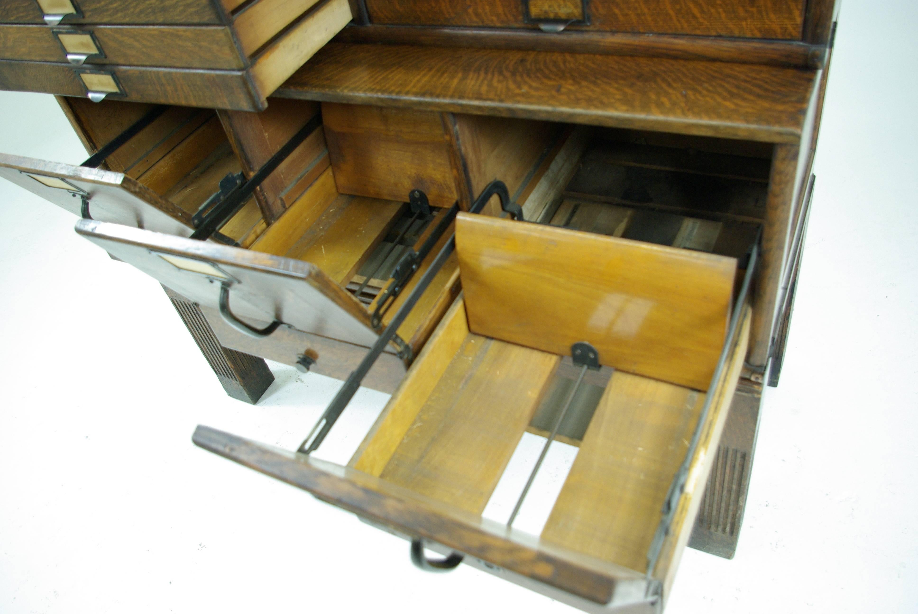 antique oak stacking file cabinet