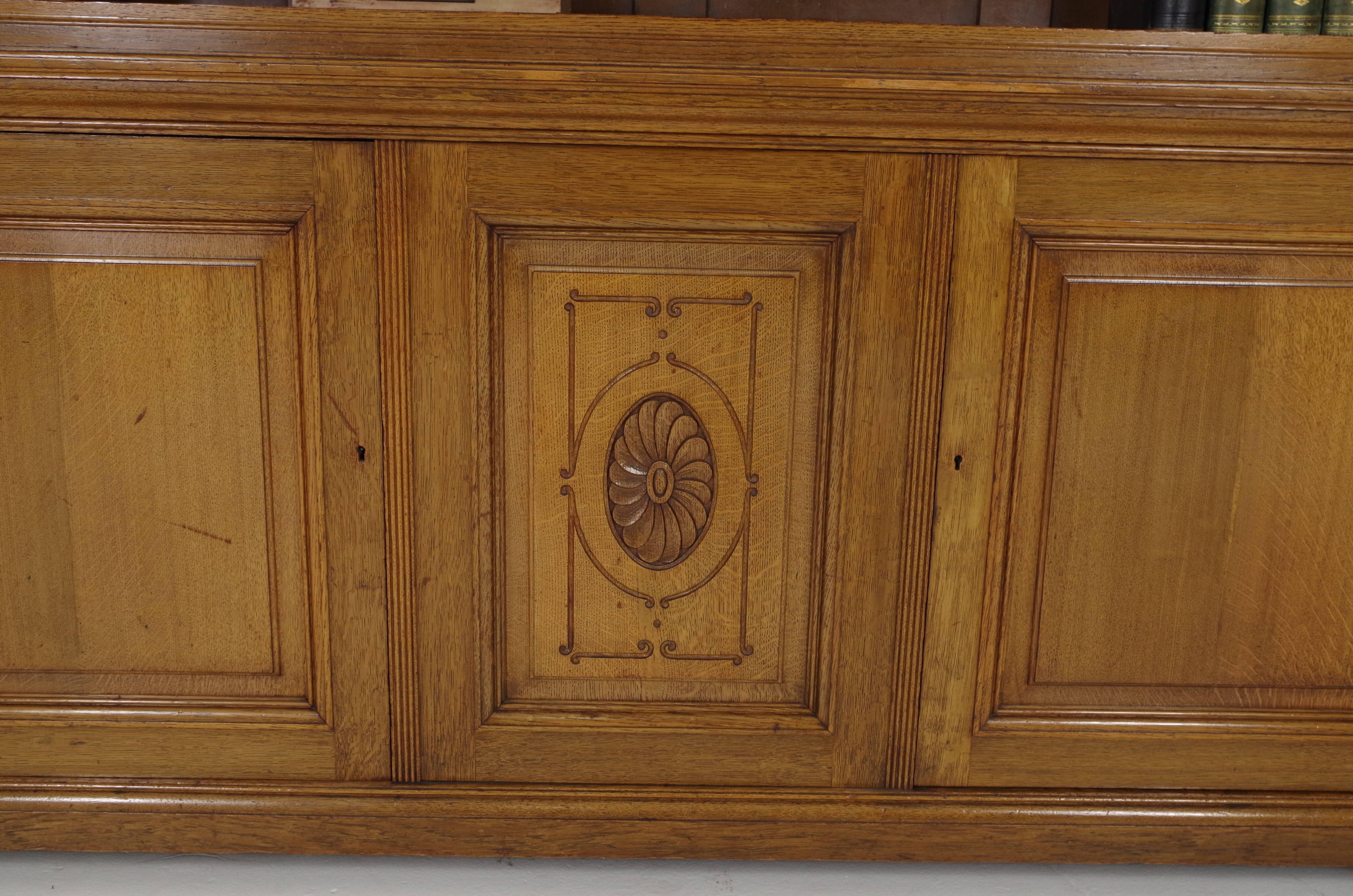 Antique Bookcase, Victorian,  Solid Oak, Display Cabinet, Scotland 1870, B240 2