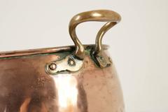 Antique Scottish Oval Copper Wine Pot/ Cooking Pot, Brass Handles