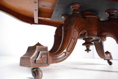 B354 Antique English Burr Walnut Oval Breakfast Loo, Tilt-Top/ Coffee Table