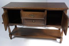 B381 Vintage Solid Oak Line Fold Sideboard, Server, Hall Table "Laidler" Van, BC