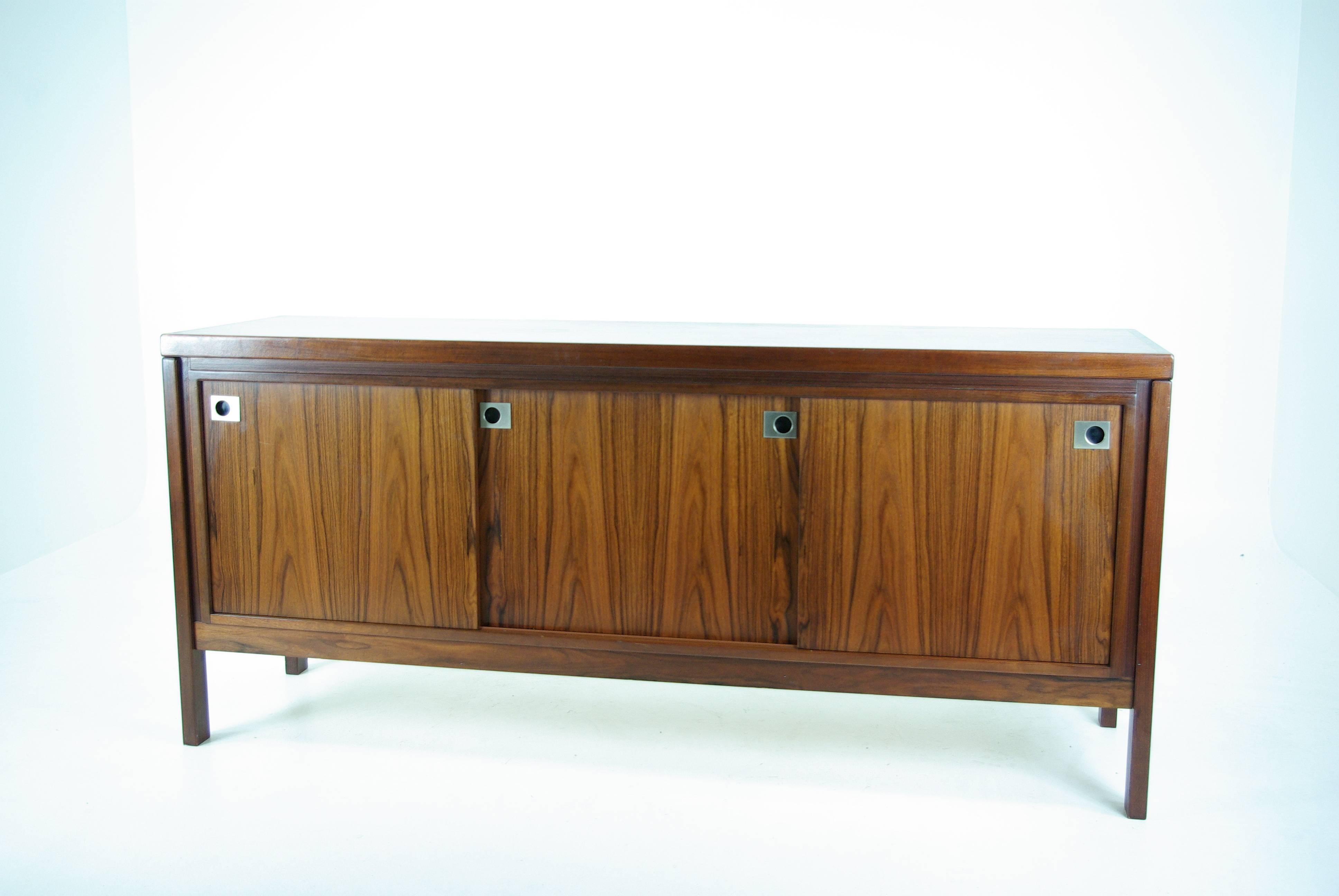 Mid-Century Modern H.P. Hansen Rosewood Sideboard Buffet, Danish Modern Mid-Century