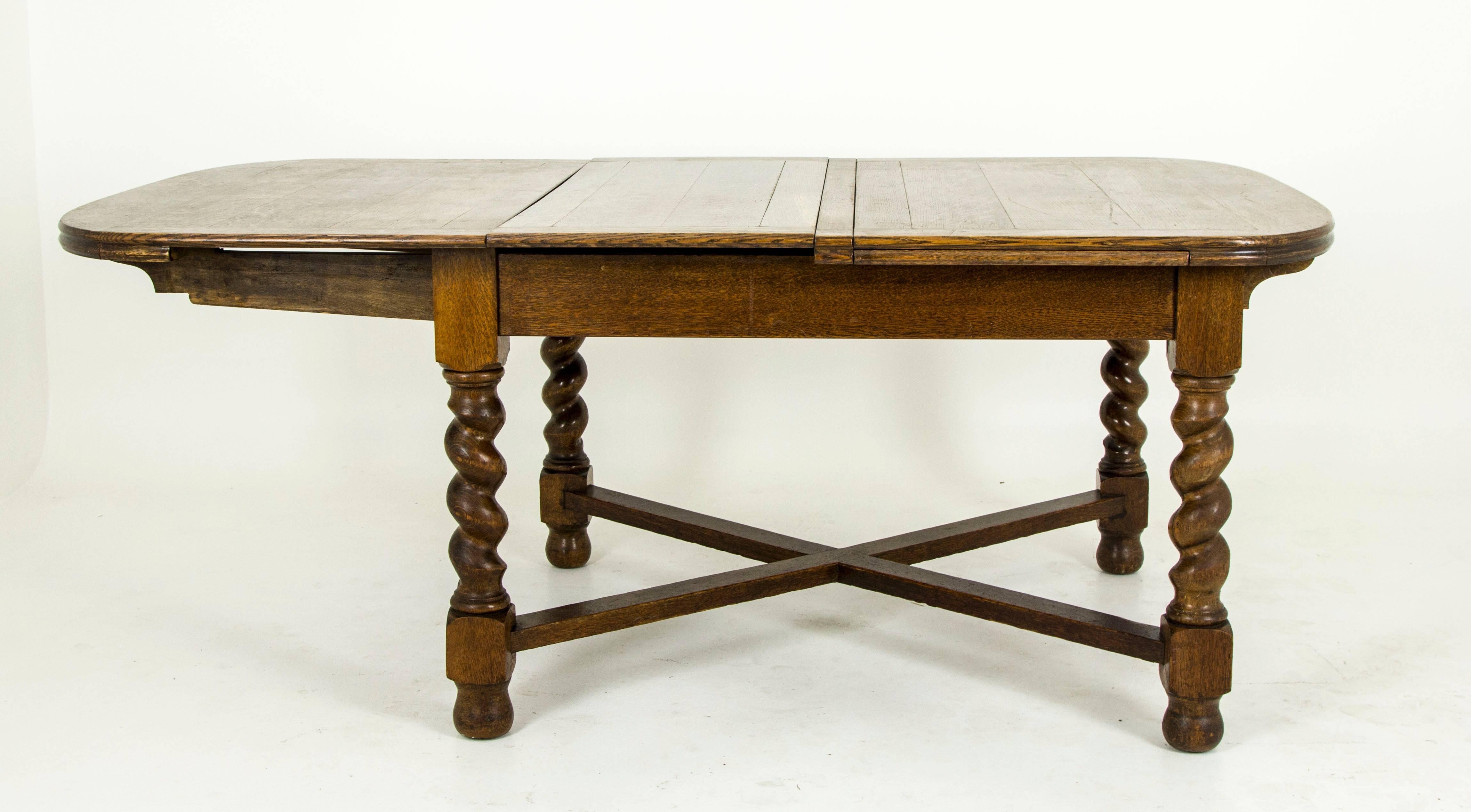 tiger oak dining table