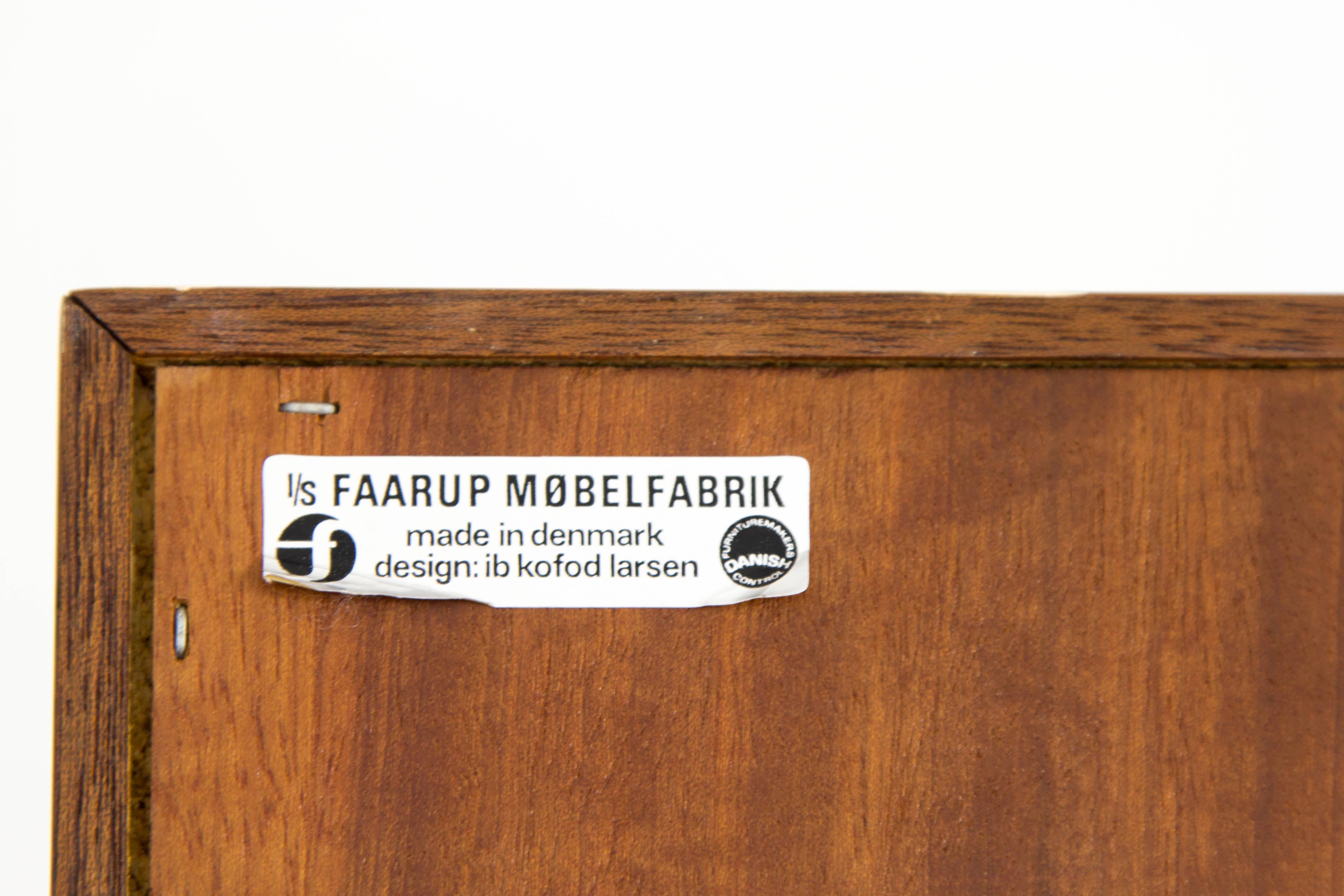 Mid-Century Modern Danish Rosewood Drop Front Secretary, Bookcase Ib Kofod In Excellent Condition In Vancouver, BC