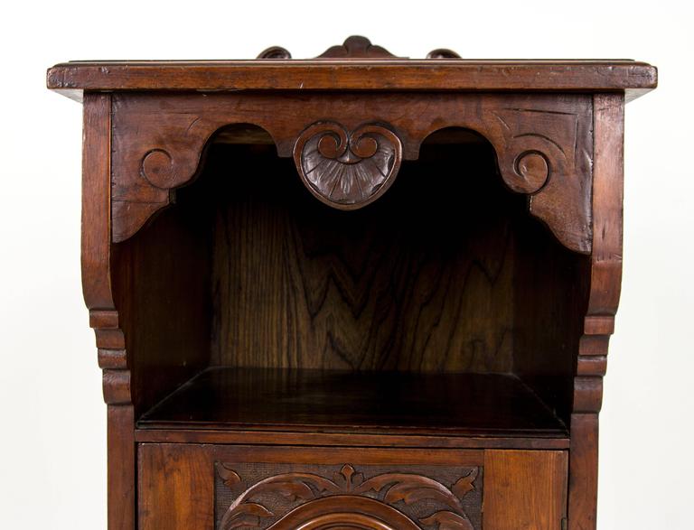 Antique Scottish Victorian Walnut Nightstand, Bedside Table, Lamp Table