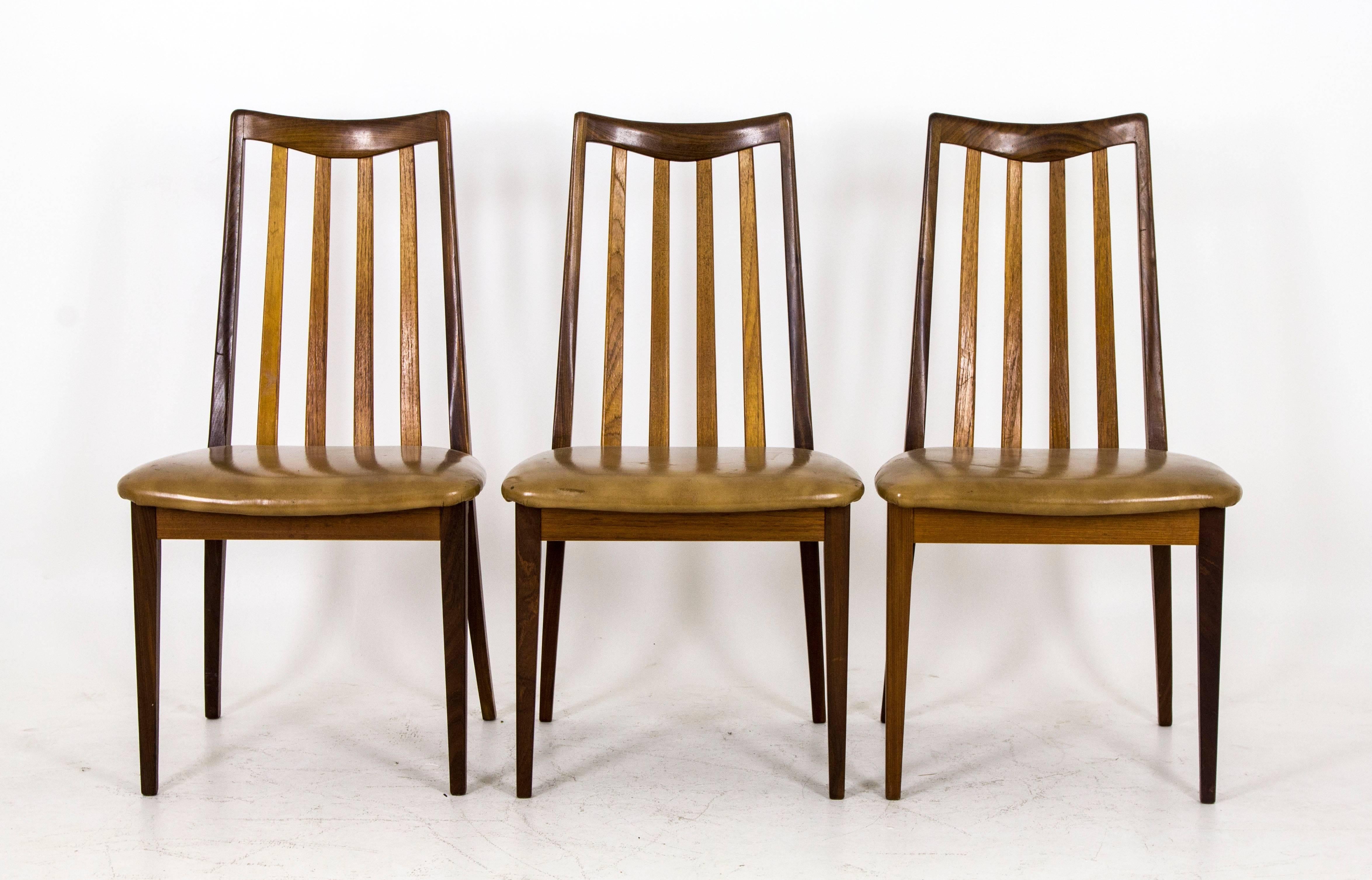 Mid-20th Century Vintage Mid-Century Modern Six Teak and Afromosia Dining Chairs by LG Dandy