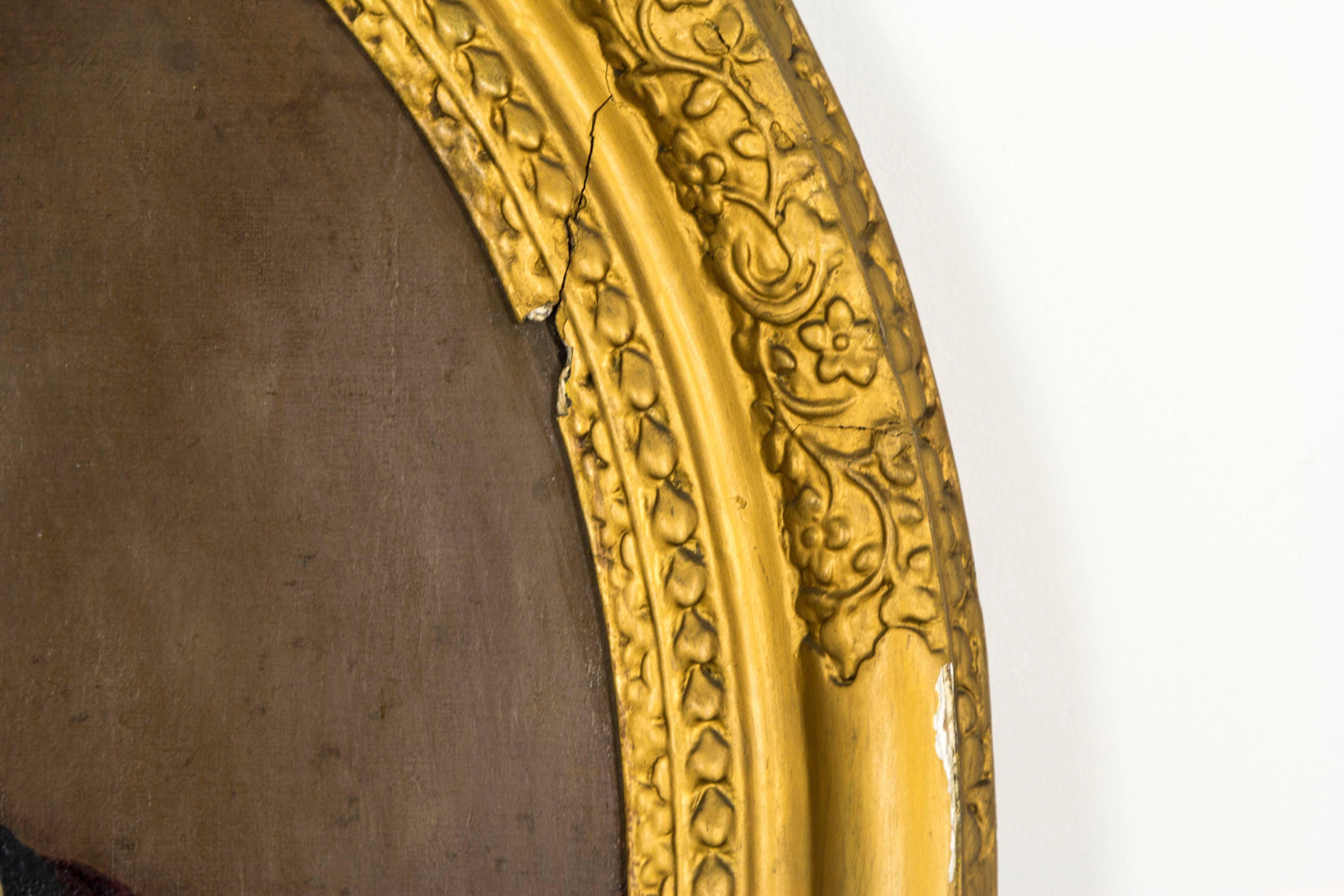 Early 18th Century 18th Century Portrait of a Young Woman in Oval Frame, English School, 1720