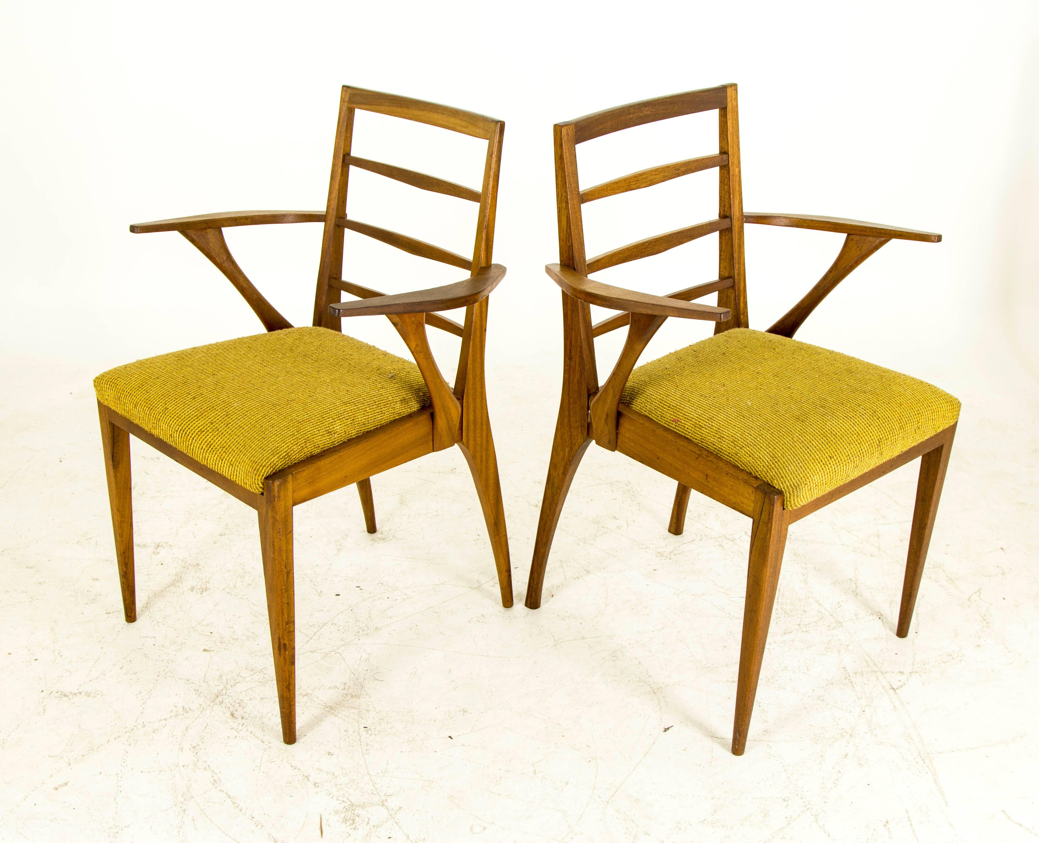 Hand-Crafted Vintage Mid-Century Modern Six Teak Dining Side Chairs by G Plan