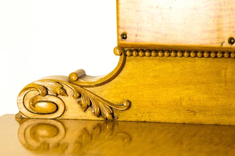 Wonderful Antique Tiger Maple Vanity, Dresser, Three Bevelled Mirrors