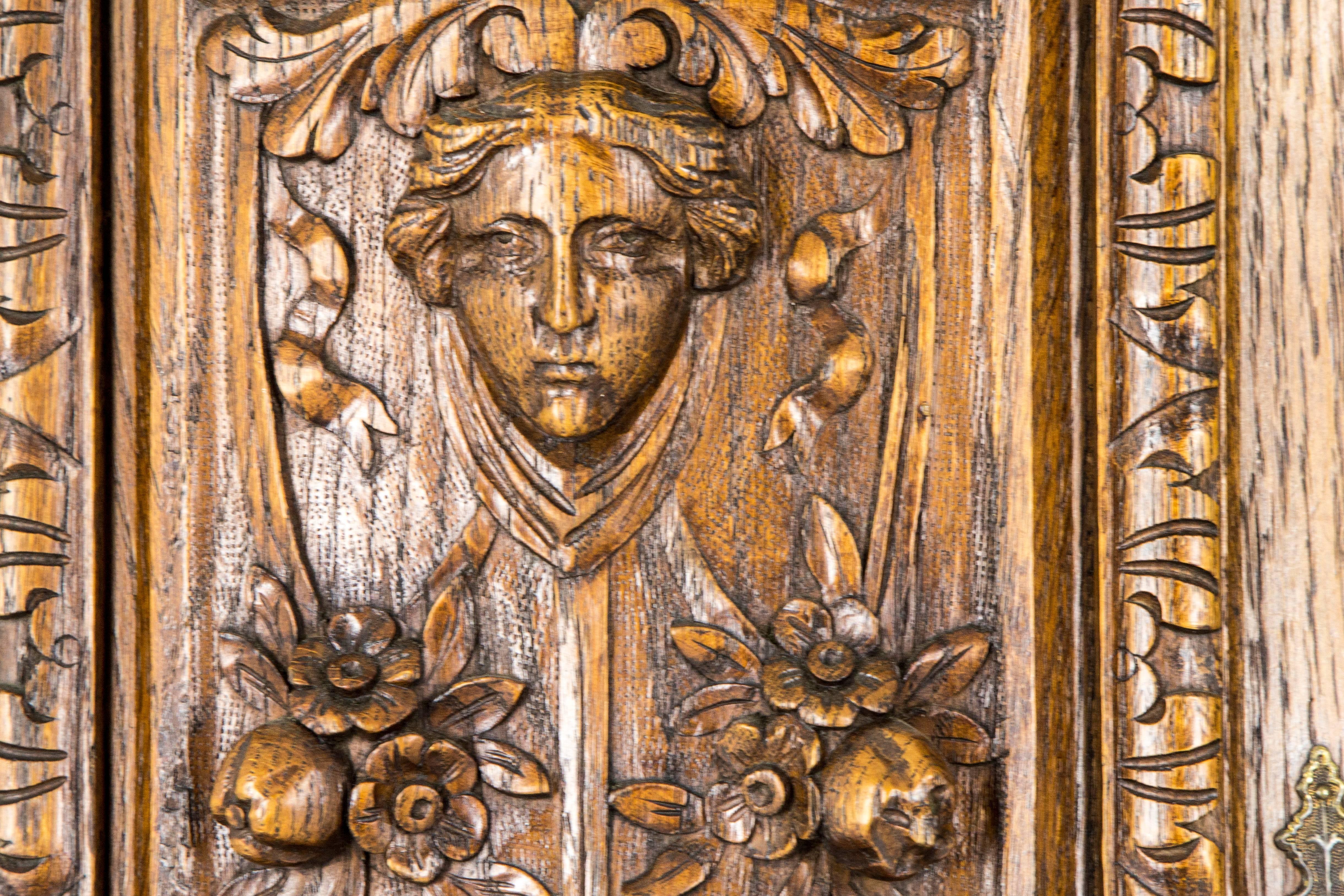 Scottish Magnificent Heavily Carved Victorian Oak Sideboard, Buffet  REDUCED!