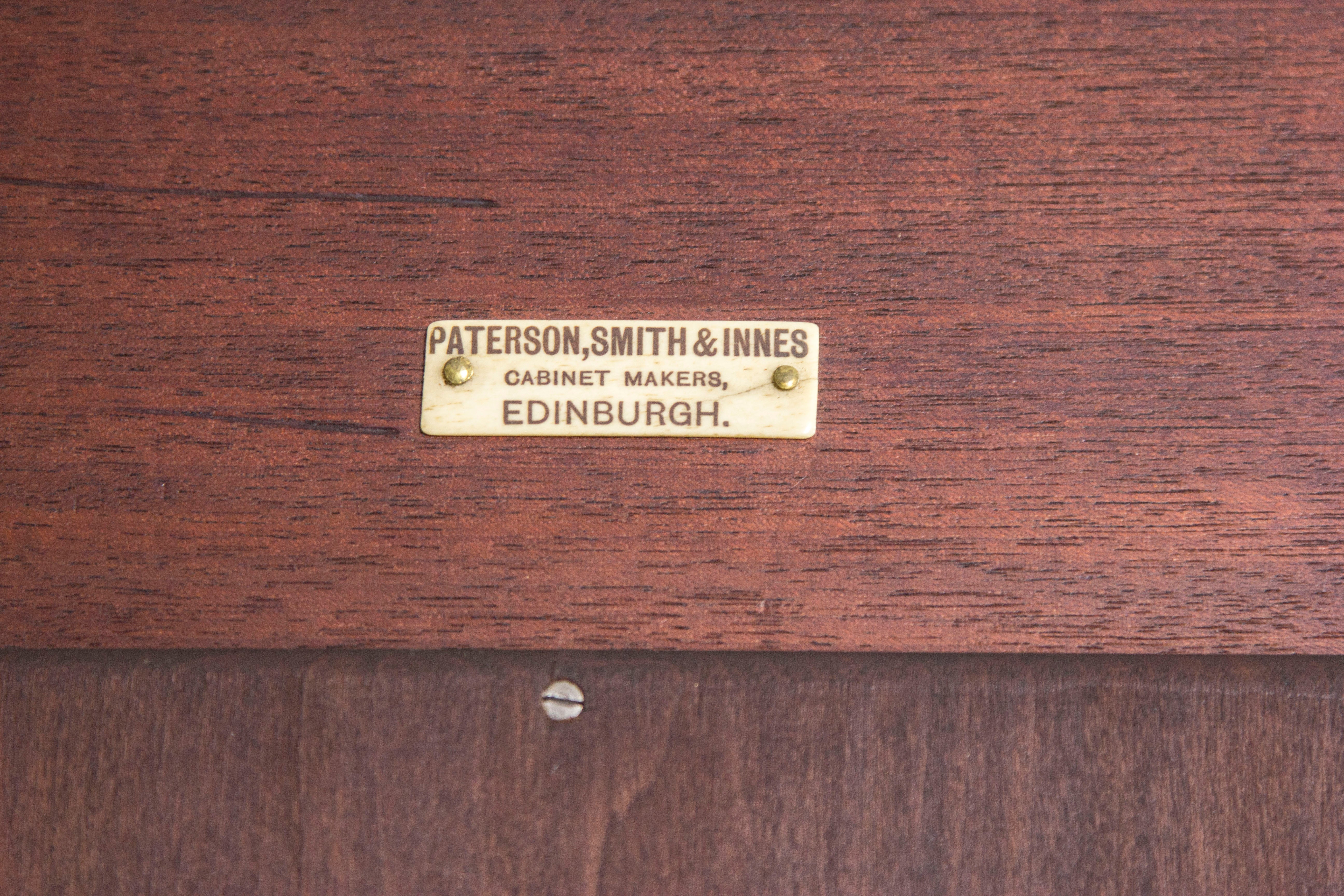 Large Antique Scottish Victorian Three Door Walnut Armoire