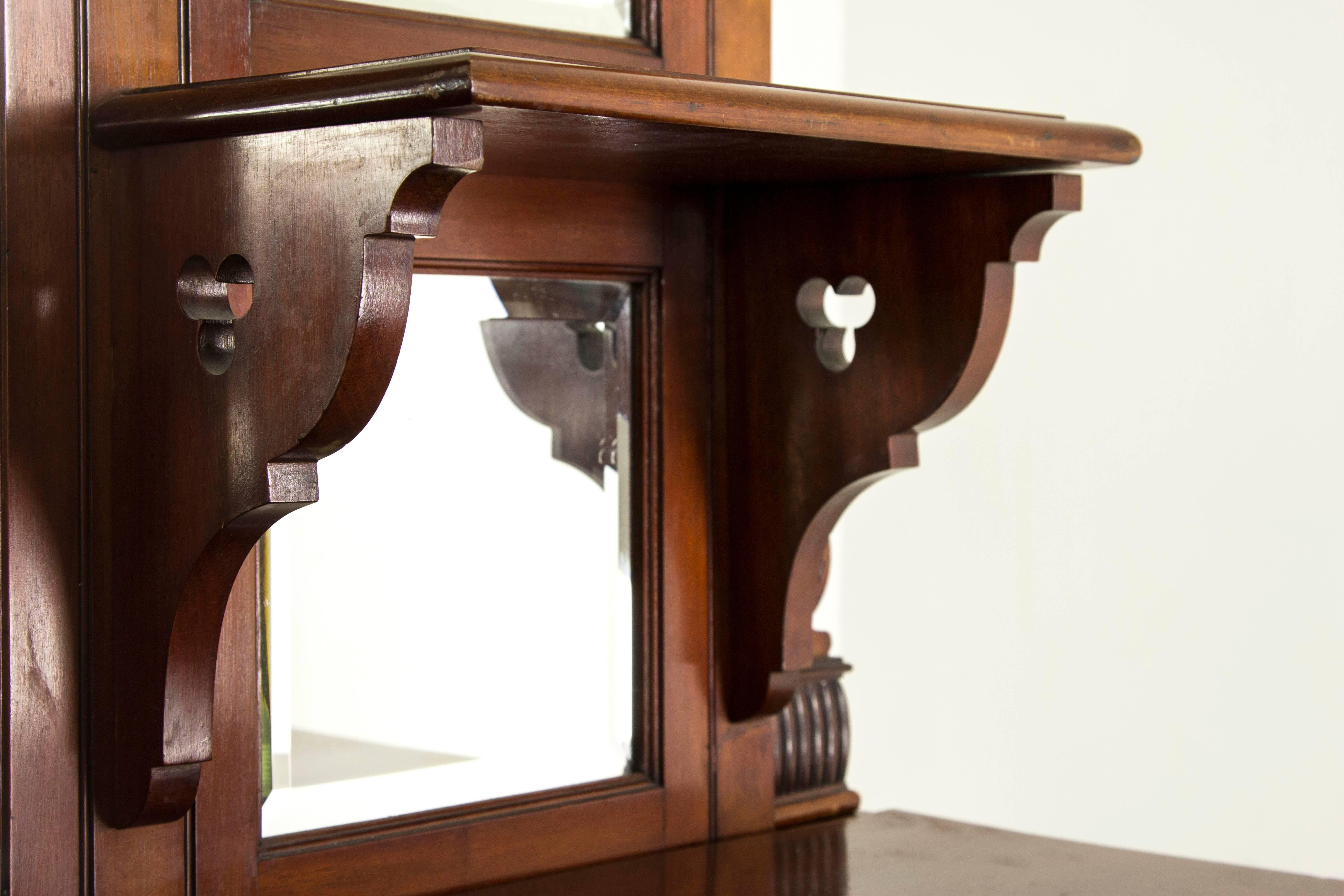 antique sideboard with mirror