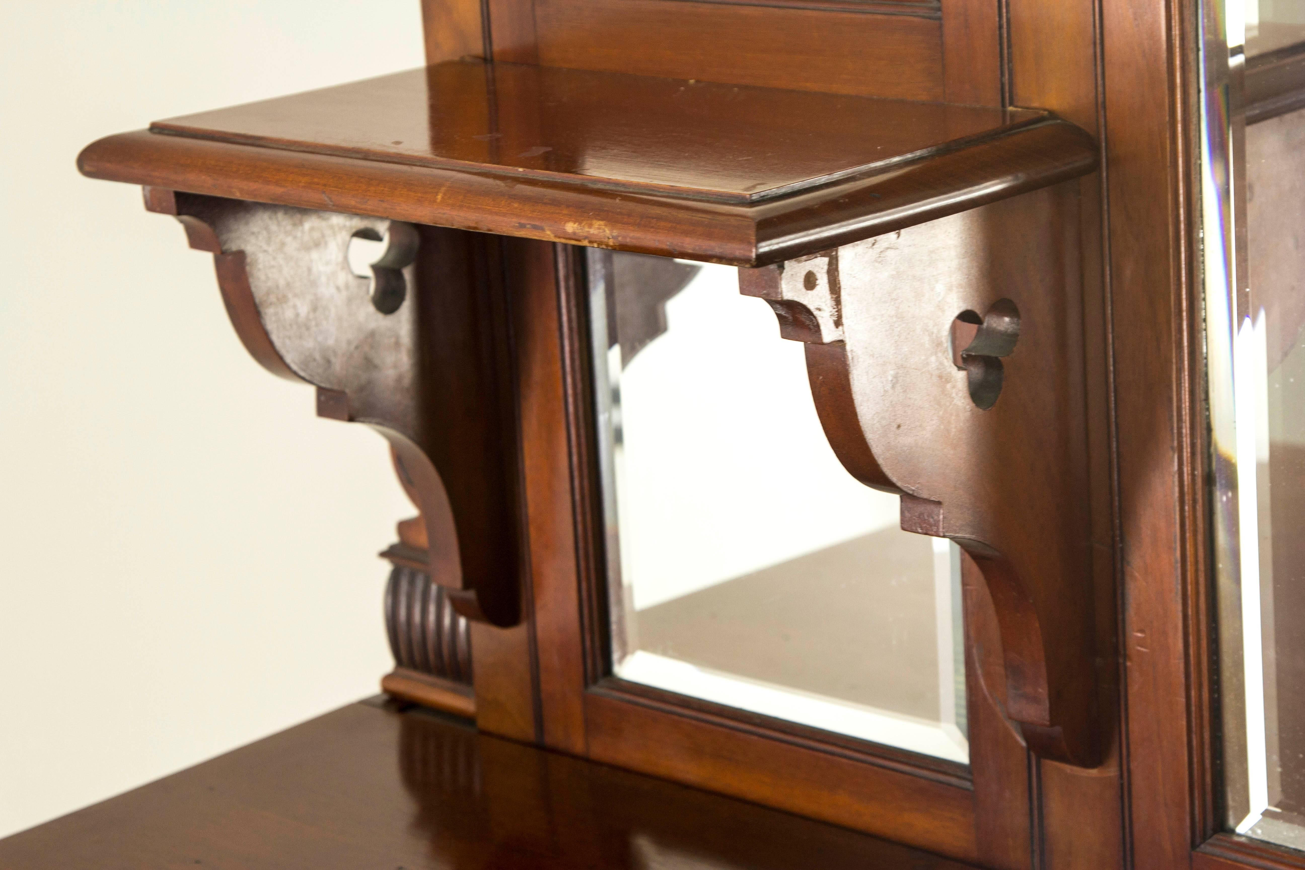 Antique Walnut Sideboard, Scottish Victorian Buffet, Scotland 1870, B674 In Excellent Condition In Vancouver, BC