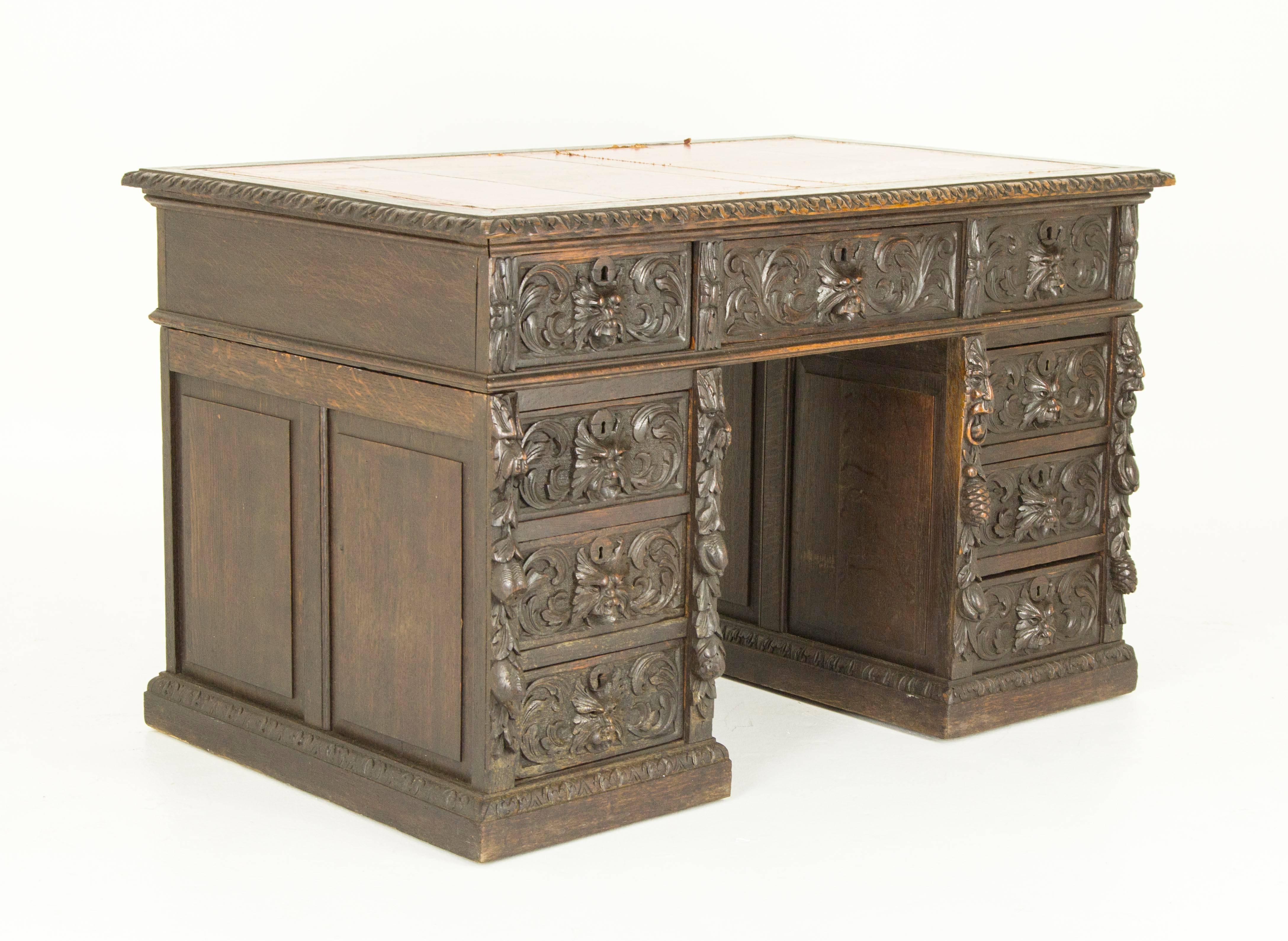 antique carved desk