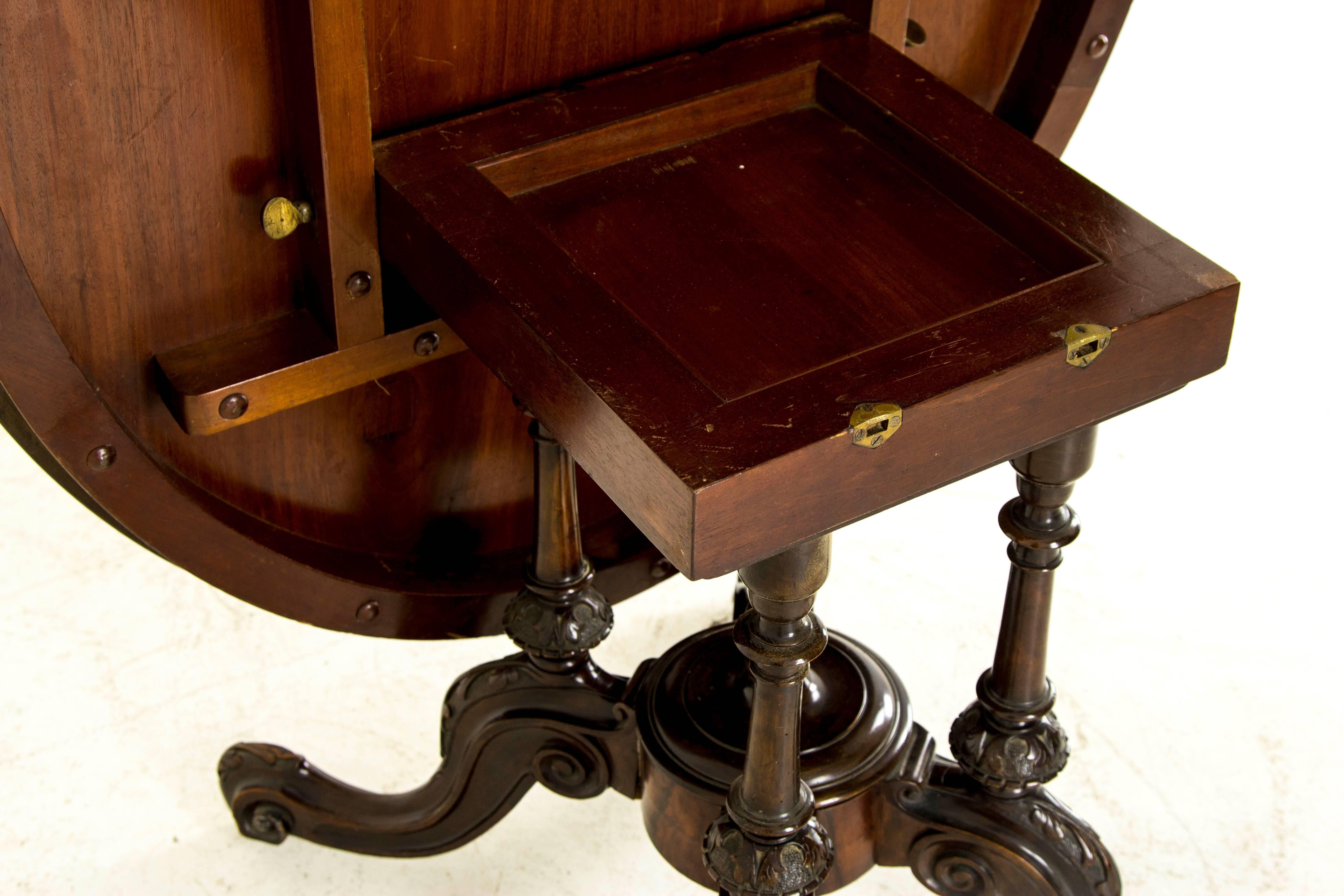 Antique Tilt-Top Table Scottish Victorian Burr Walnut Breakfast Table 2