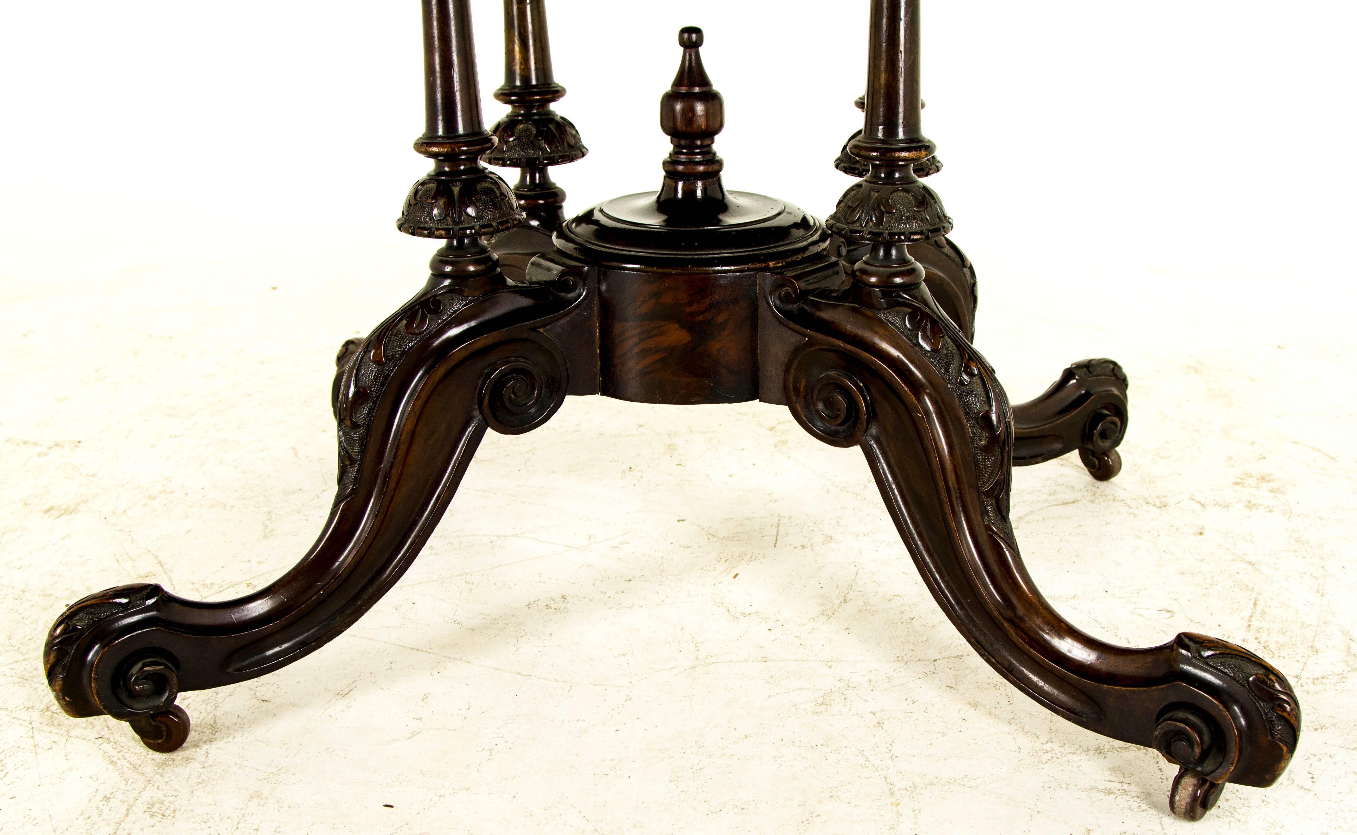 Hand-Crafted Antique Tilt-Top Table Scottish Victorian Burr Walnut Breakfast Table