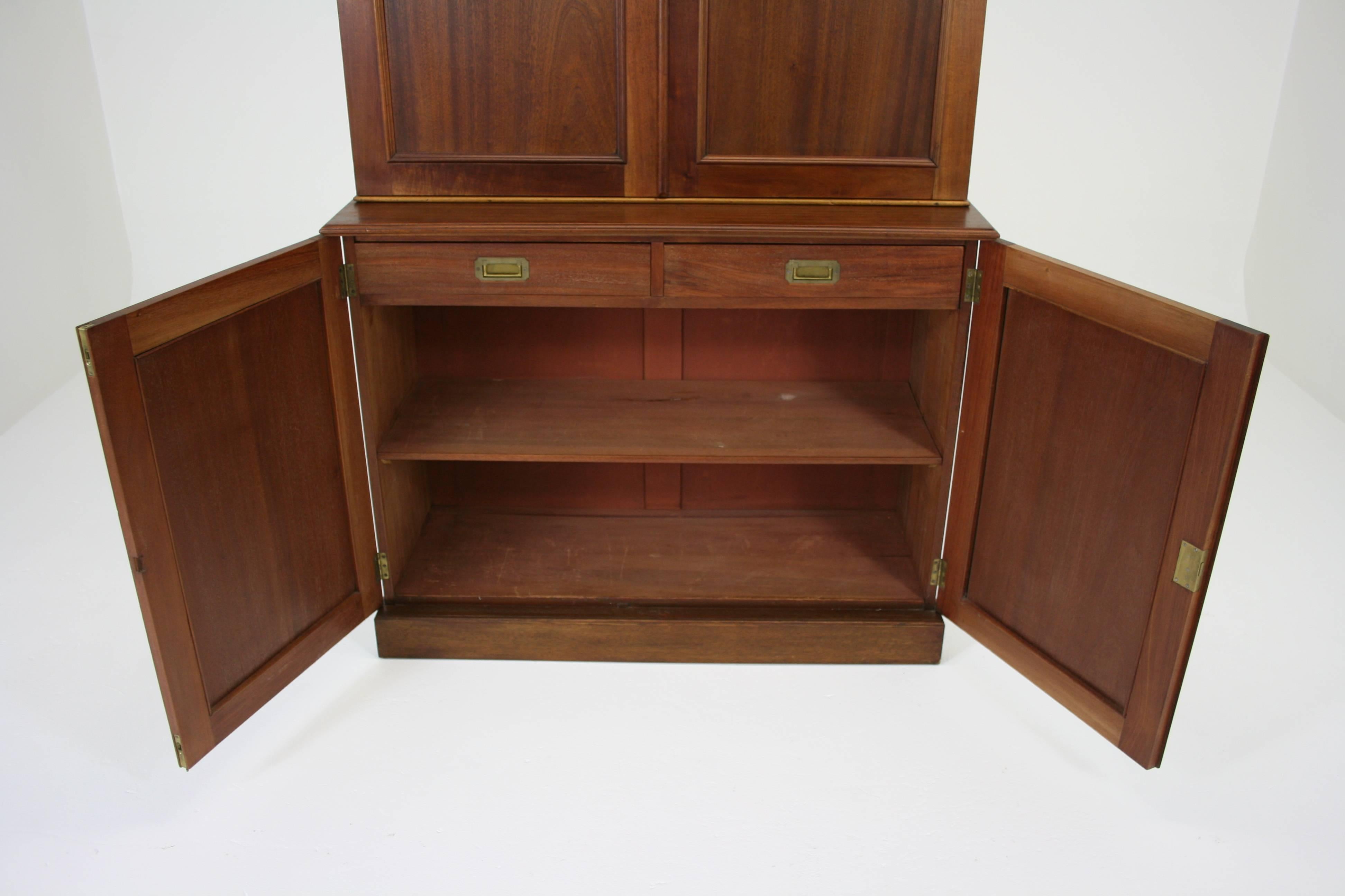 Antique Mahogany Office Cabinet or Bookcase In Excellent Condition In Vancouver, BC