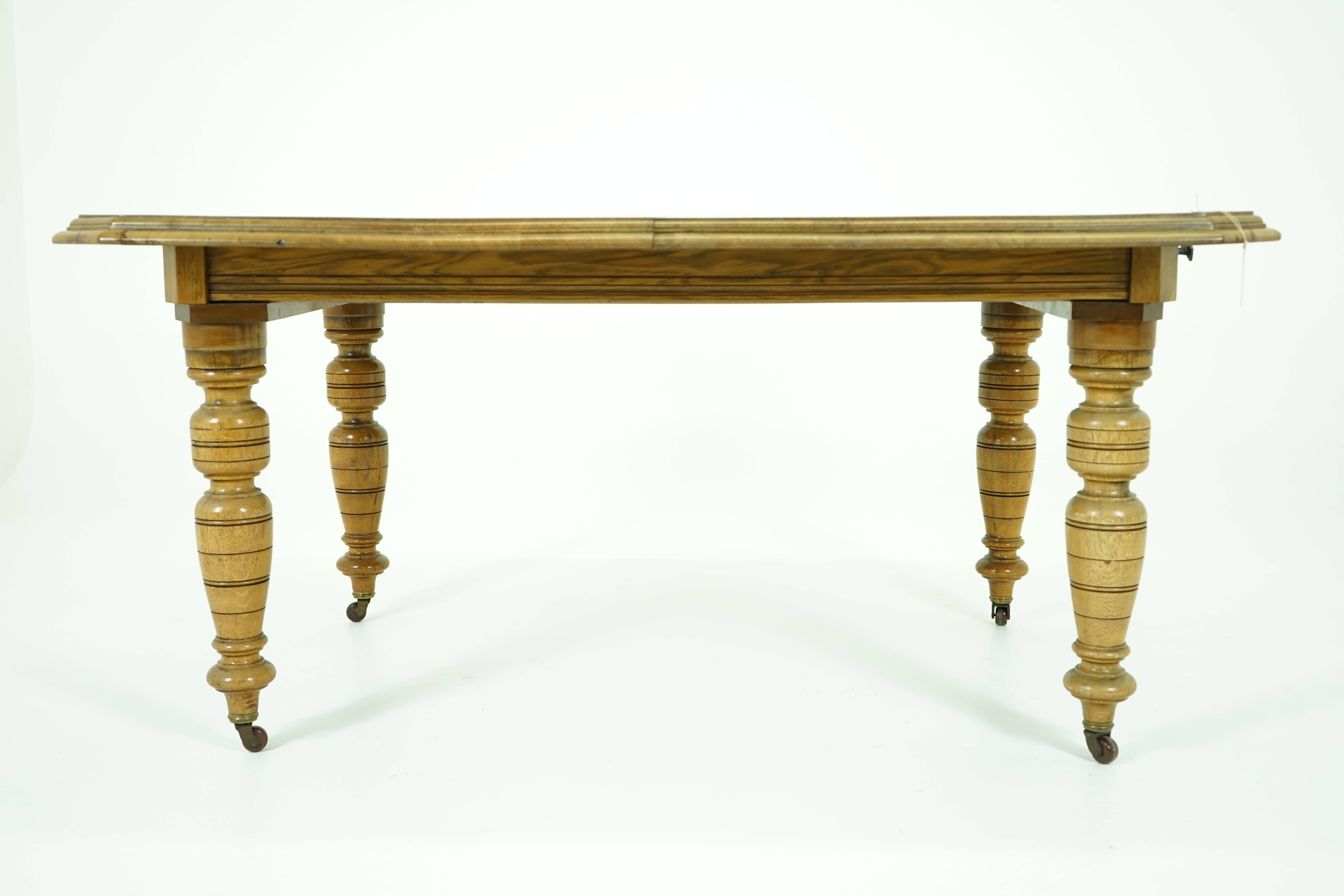 Hand-Crafted Antique Dining Table, Oak Dining Table, Vintage Dining Table, Victorian, B778   