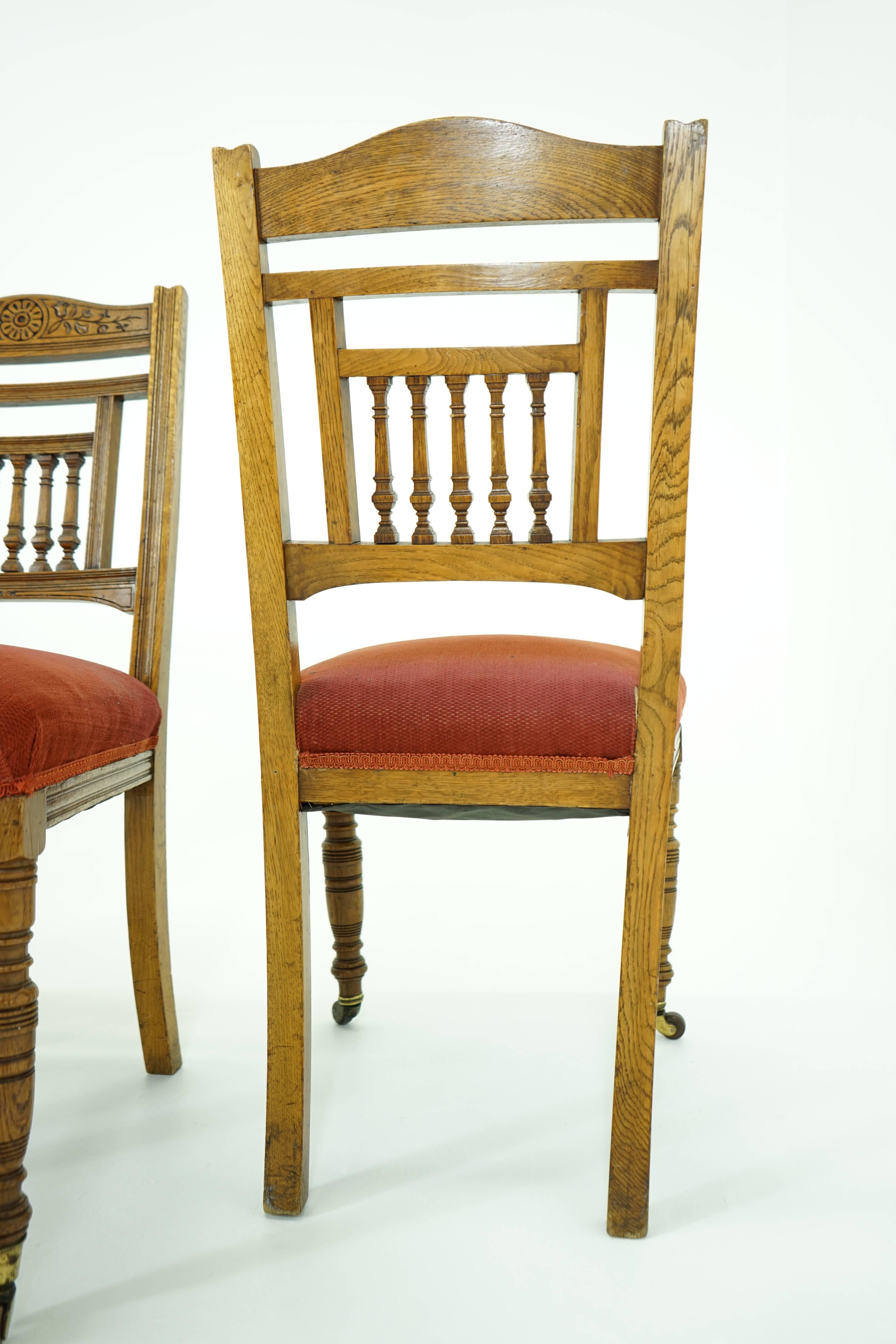 vintage oak dining chairs for sale