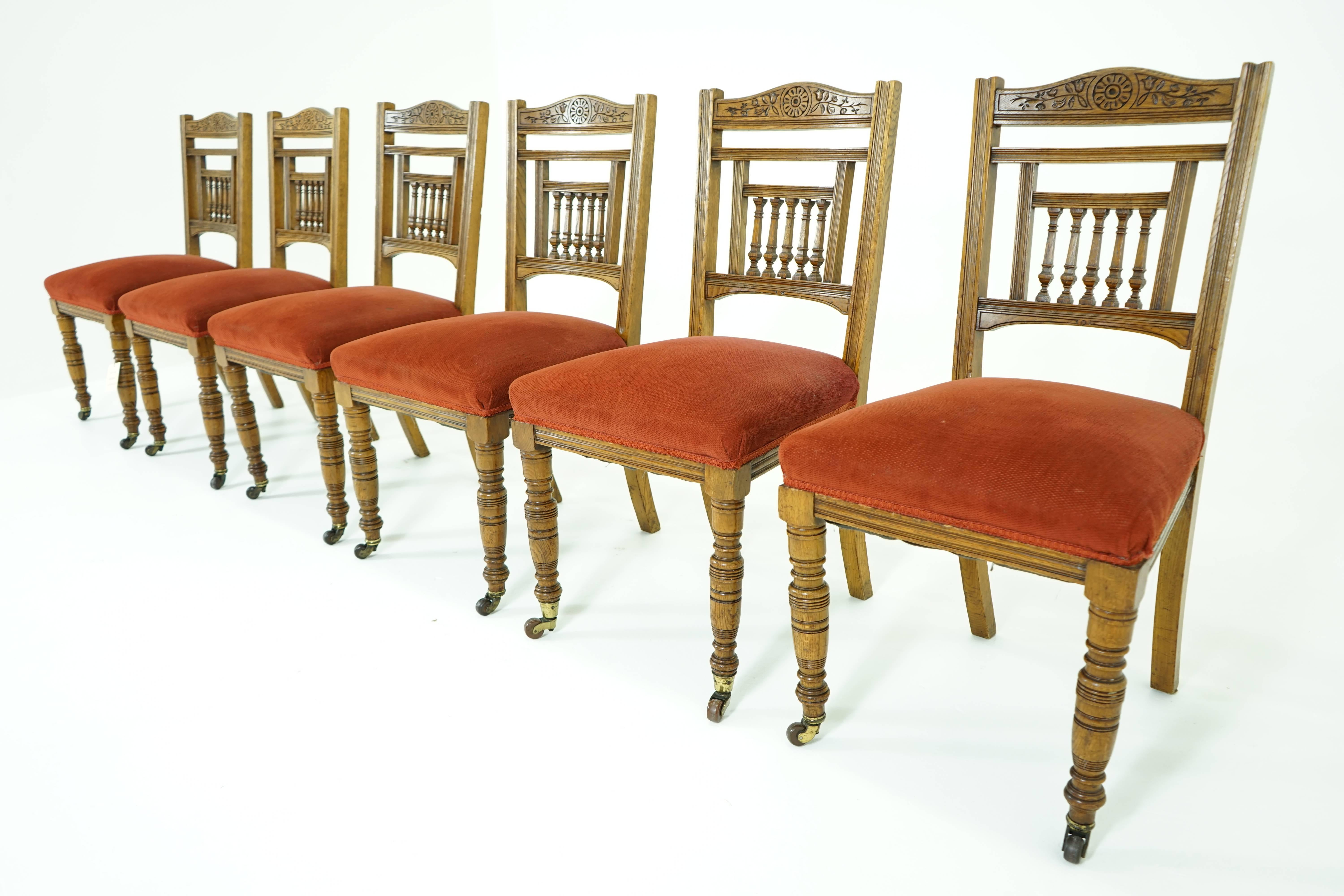 Scottish Antique Oak Dining Chairs