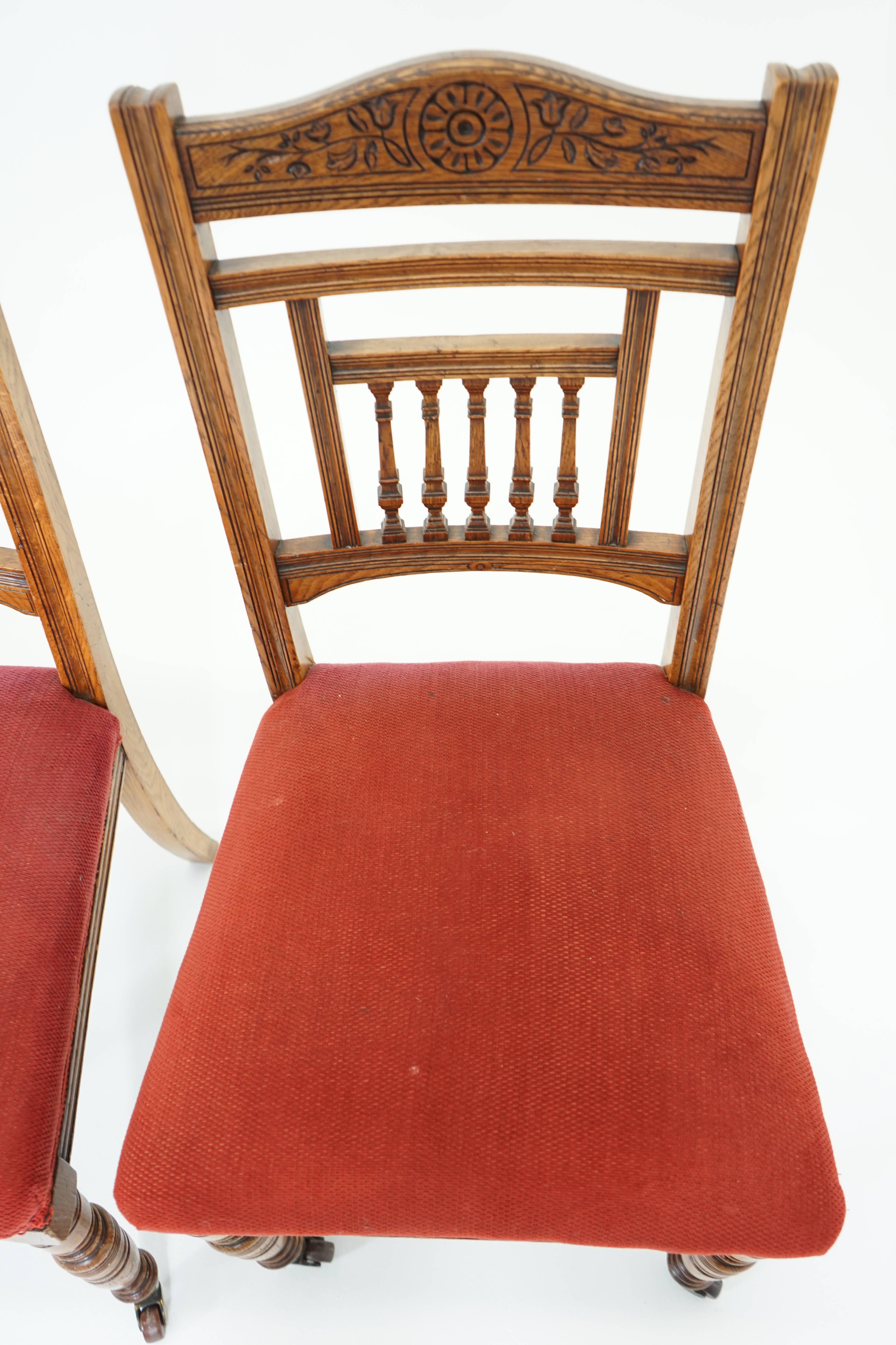 Antique Oak Dining Chairs 1