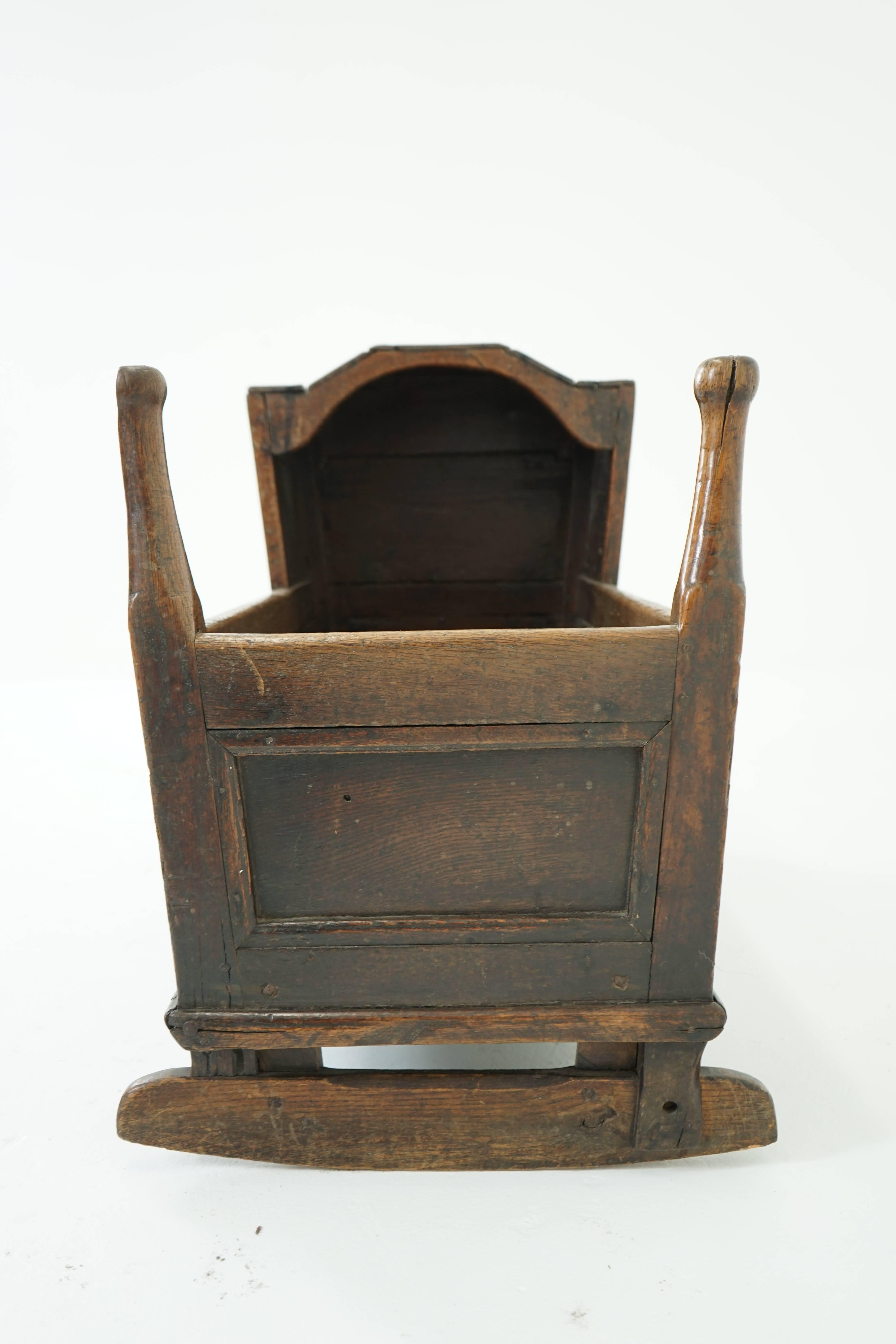 antique wooden baby cradle