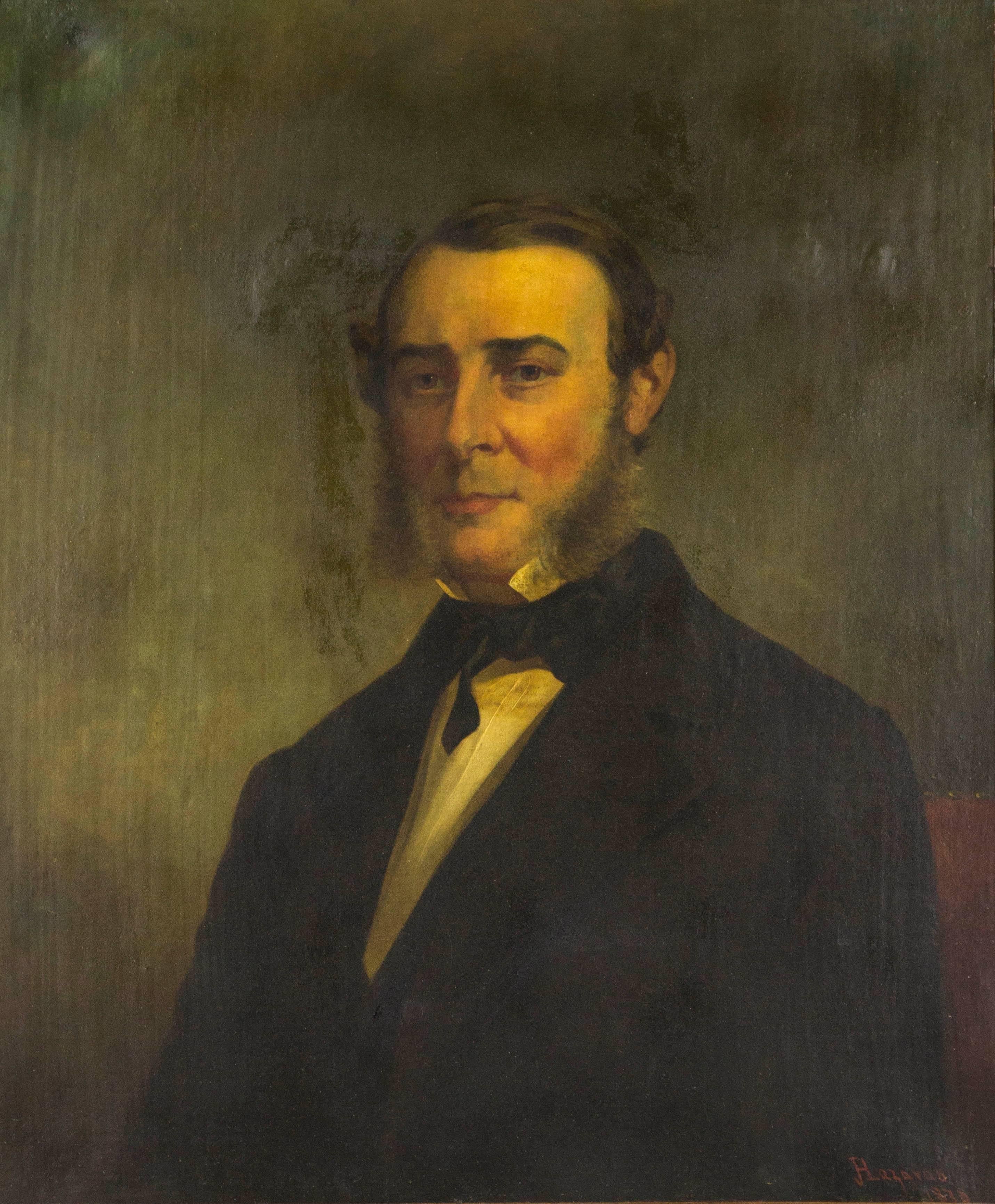 19th century oil portrait oil on canvas signed: Jacob Hart Lazarus

American
Signed and dated 1878
Original gilt frame
Oil on canvas
Vibrant colors
Provenance: Hy's Restaurant, Ottawa, Canada

$2450

B638
Image size 25