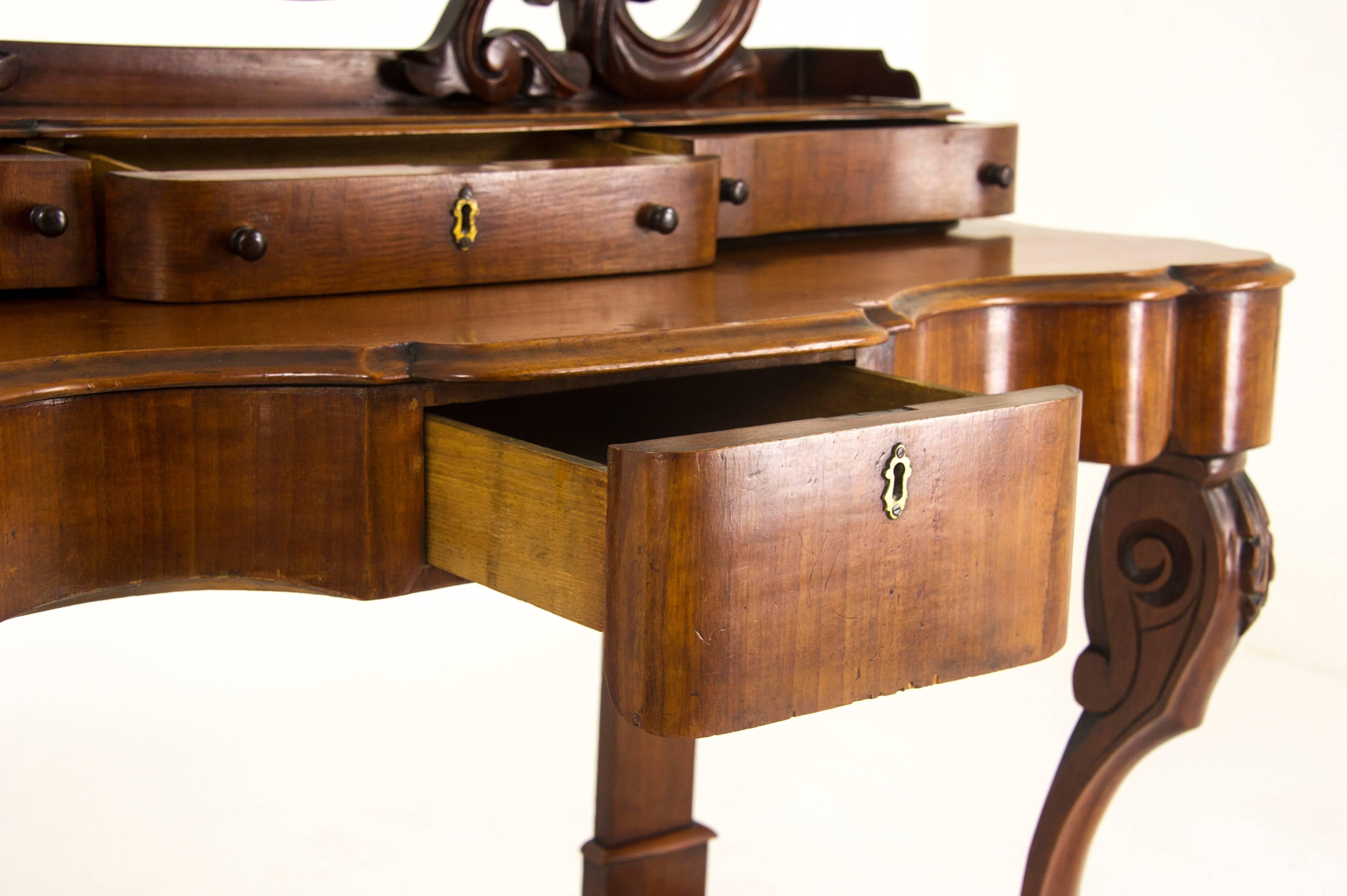 Victorian Vanity Antique Mahogany Dresser Duchess Dresser, Scotland, 1870 In Good Condition In Vancouver, BC