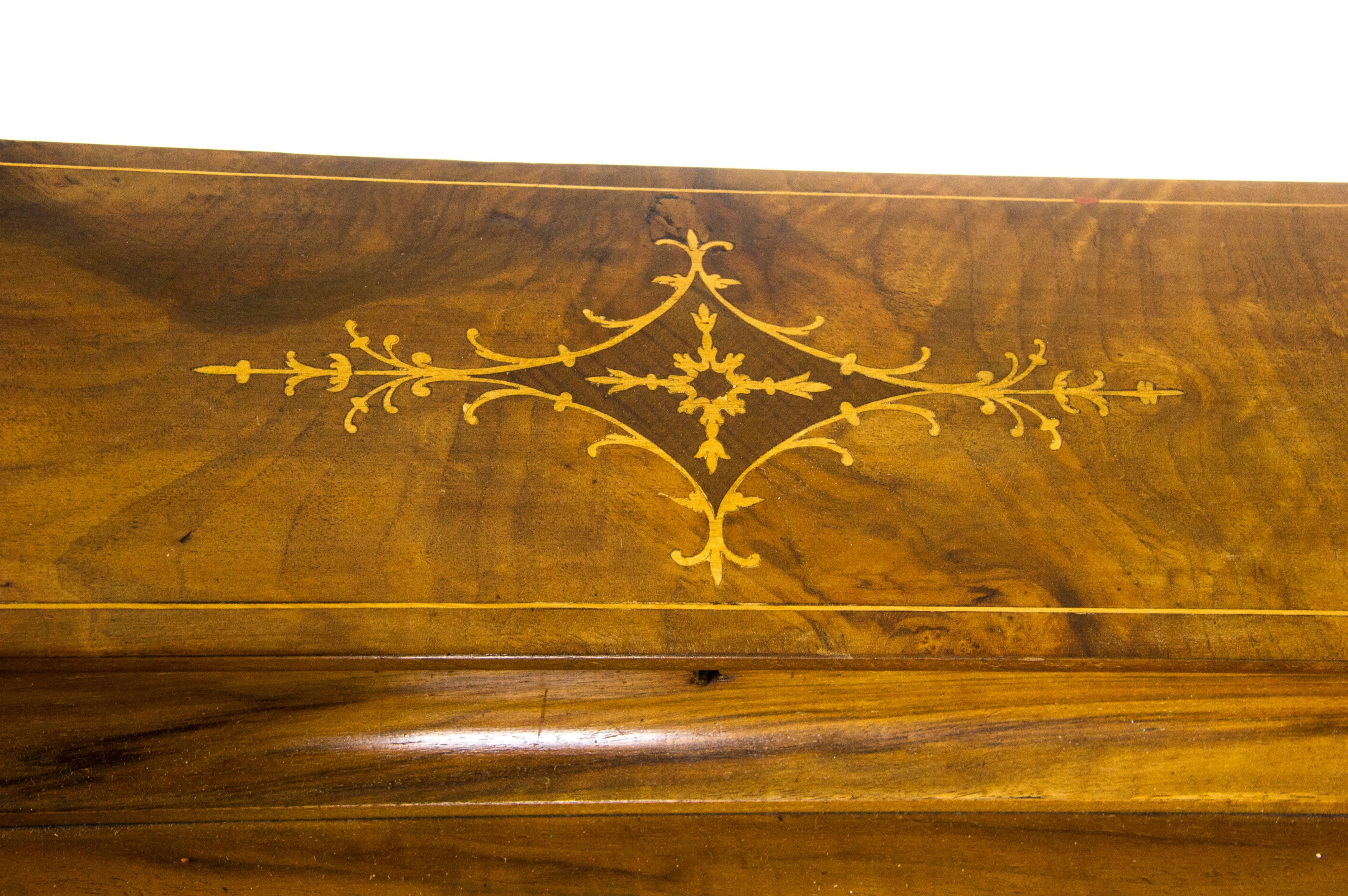 Hand-Crafted Antique Walnut Desk, Victorian Davenport Desk, Scotland 1860, H020