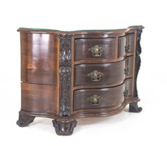Antique Carved Chest Brazilian Mahogany, Brazil, 1920, B903