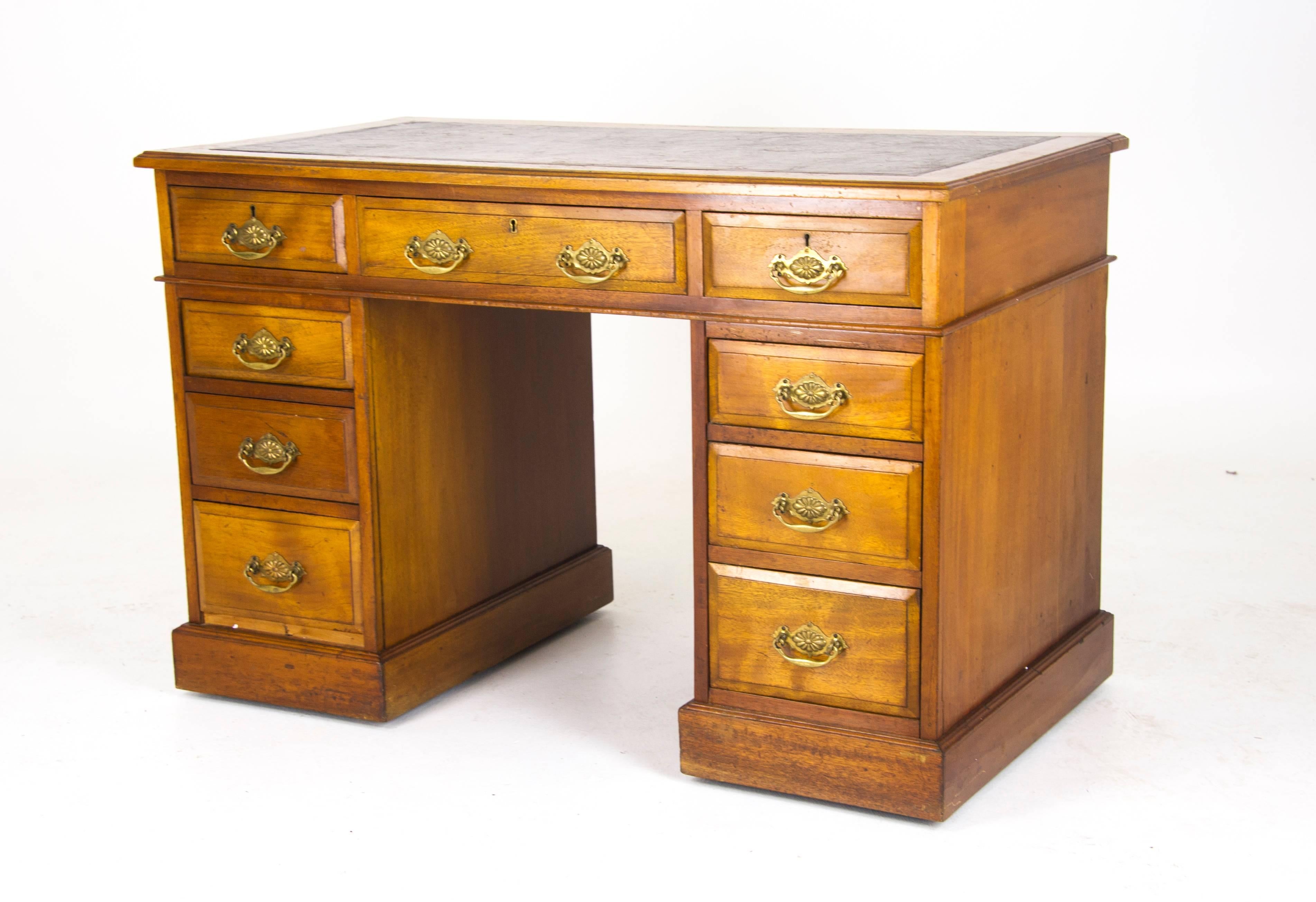 antique pedestal desk