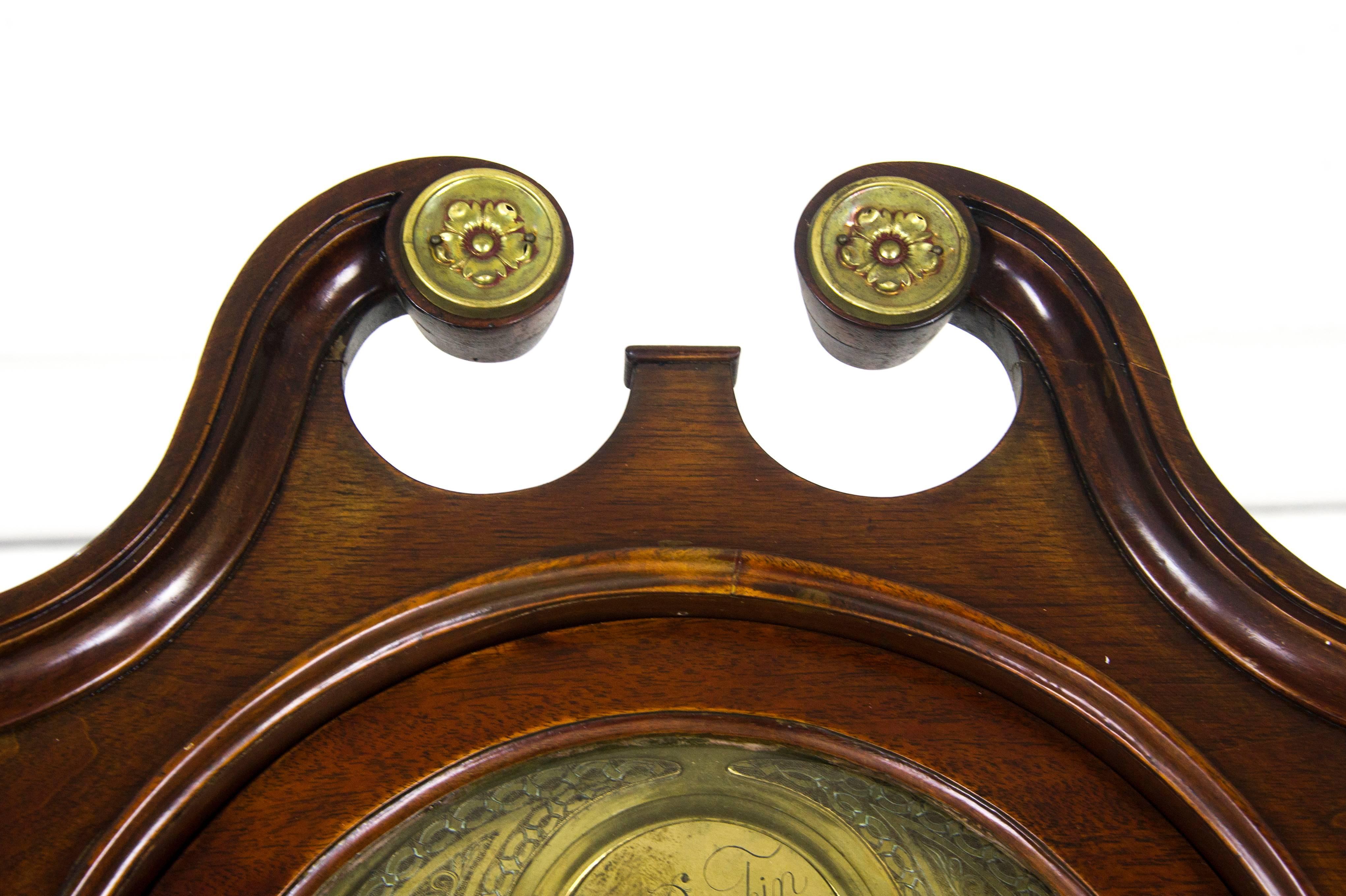 Antique Long Case Clock, Grandfather Clock, Inlaid, Mahogany, John Rankin, B726 3