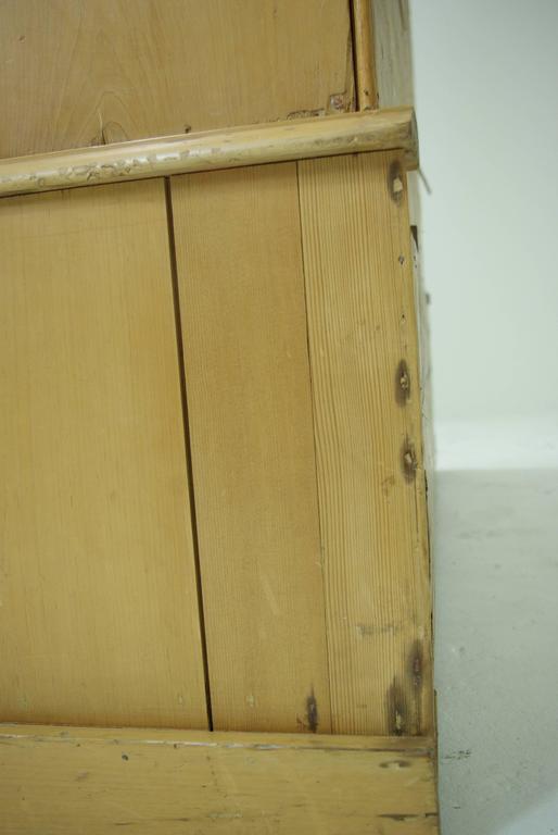 B281 Large Pine Two Door Armoire Wardrobe Display Pantry Cabinet