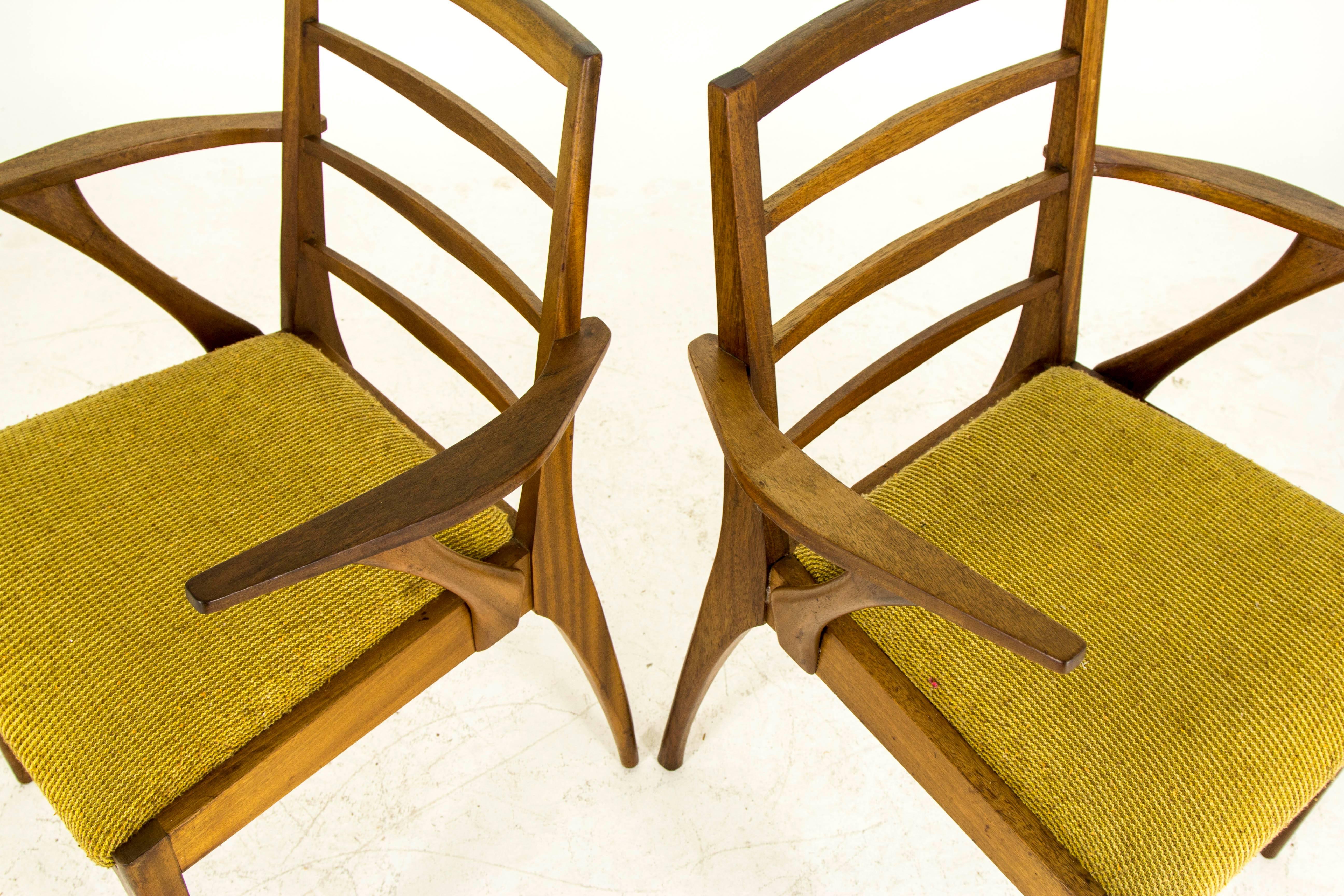 b507 Vintage Mid-Century Modern Six Teak Dining Side Chairs ‘4+2’ by G Plan 2